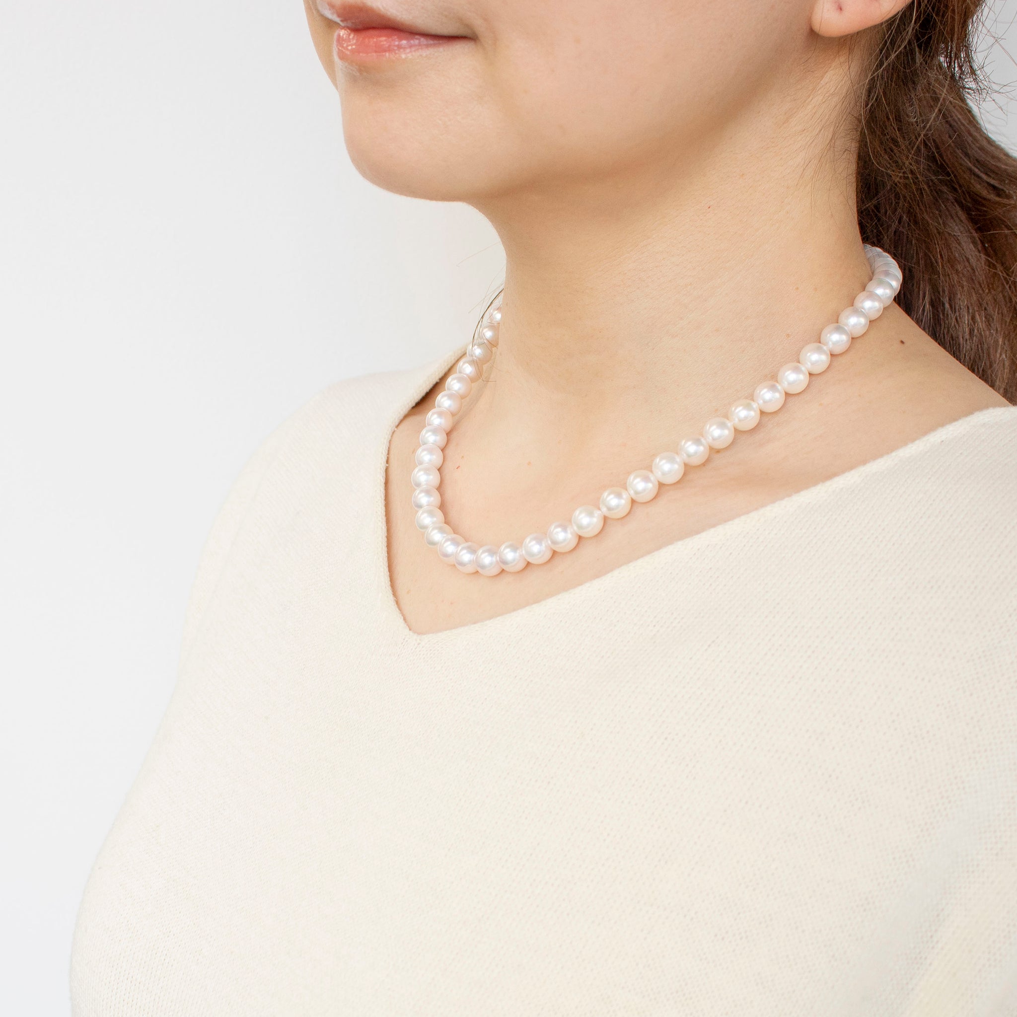 【限定1点】パールネックレス(アコヤ真珠/7.5mm/6月誕生石)《24T10180》