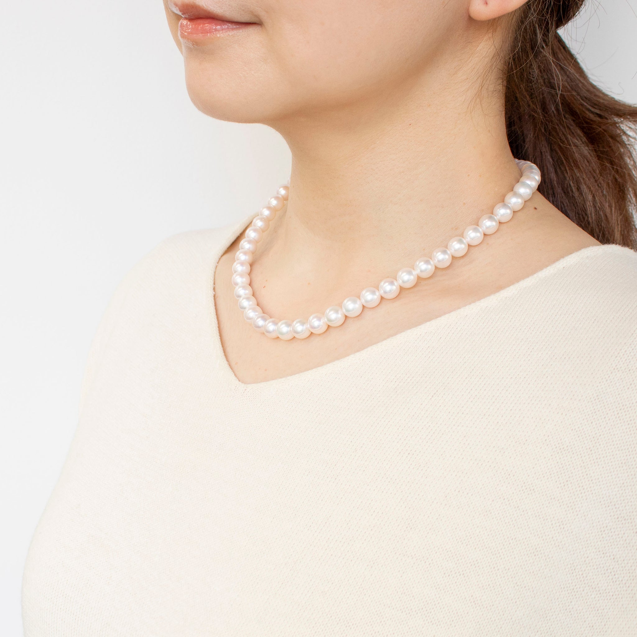 【限定1点】パールネックレス(アコヤ真珠/8mm/6月誕生石)《24T10181》