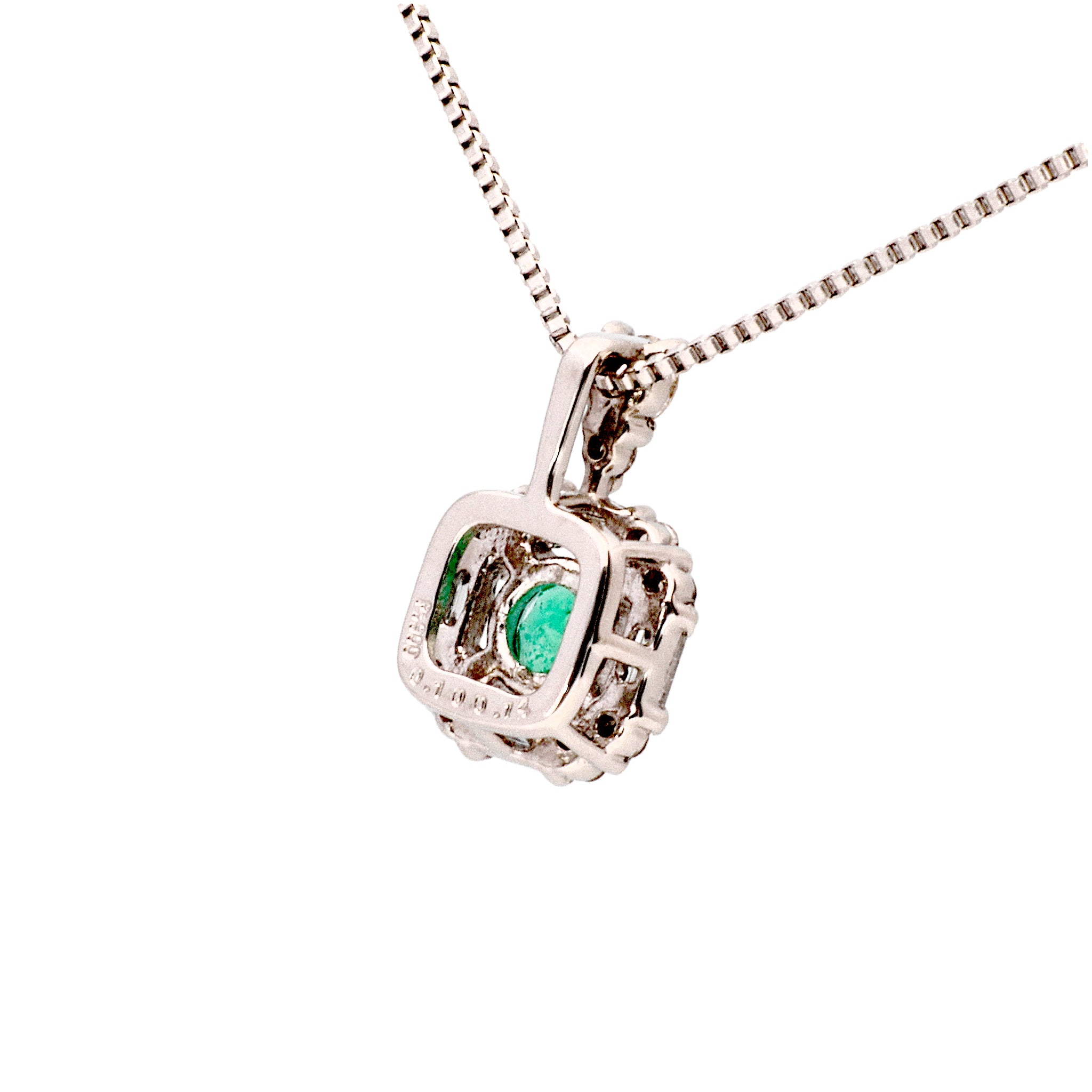 【限定3点】エメラルド/ダイヤモンド プラチナネックレス(5月誕生石)《24T10187》