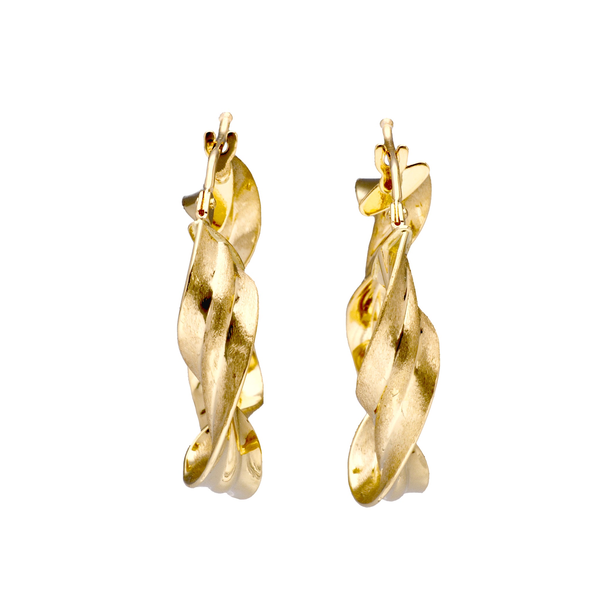 K18ピアス(フープ/イタリア製)《24T10228》