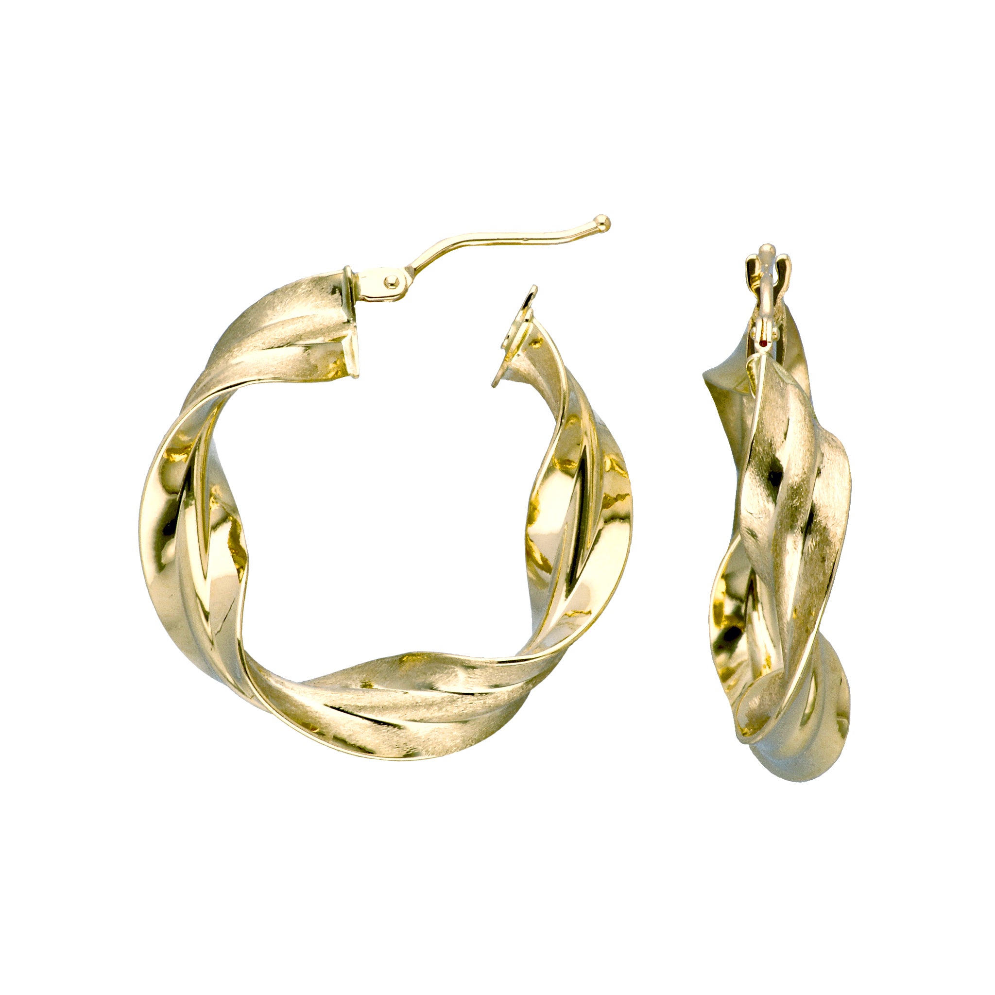 K18ピアス(フープ/イタリア製)《24T10228》