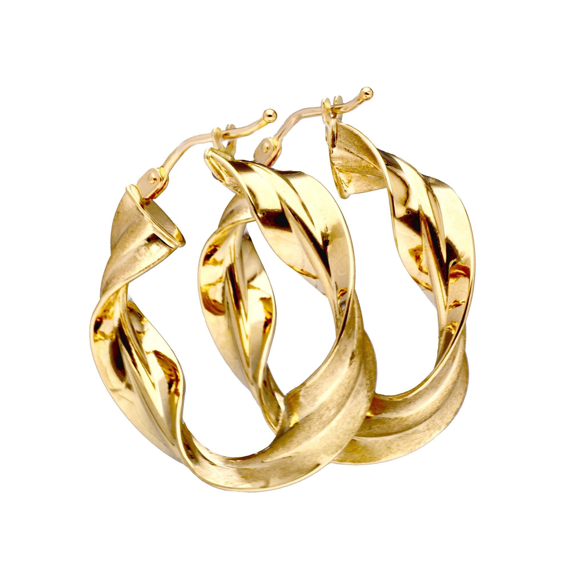 K18ピアス(フープ/イタリア製)《24T10228》