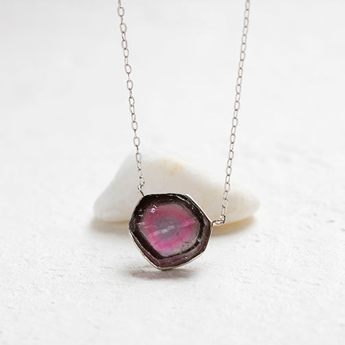 【限定1点】ウォーターメロントルマリン プラチナネックレス(5.0カラット/10月誕生石)《24T10232》