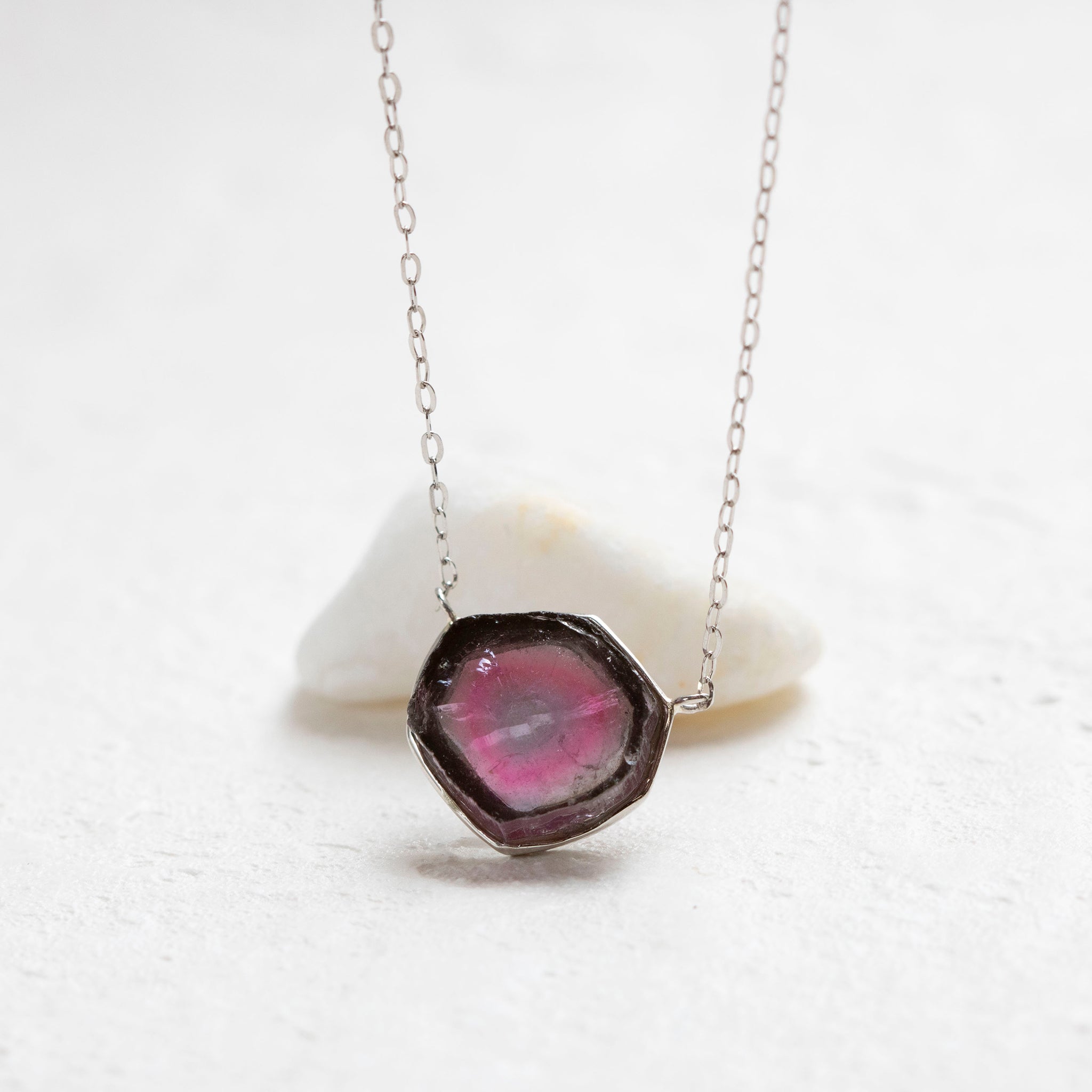 【限定1点】ウォーターメロントルマリン プラチナネックレス(5.0カラット/10月誕生石)《24T10232》