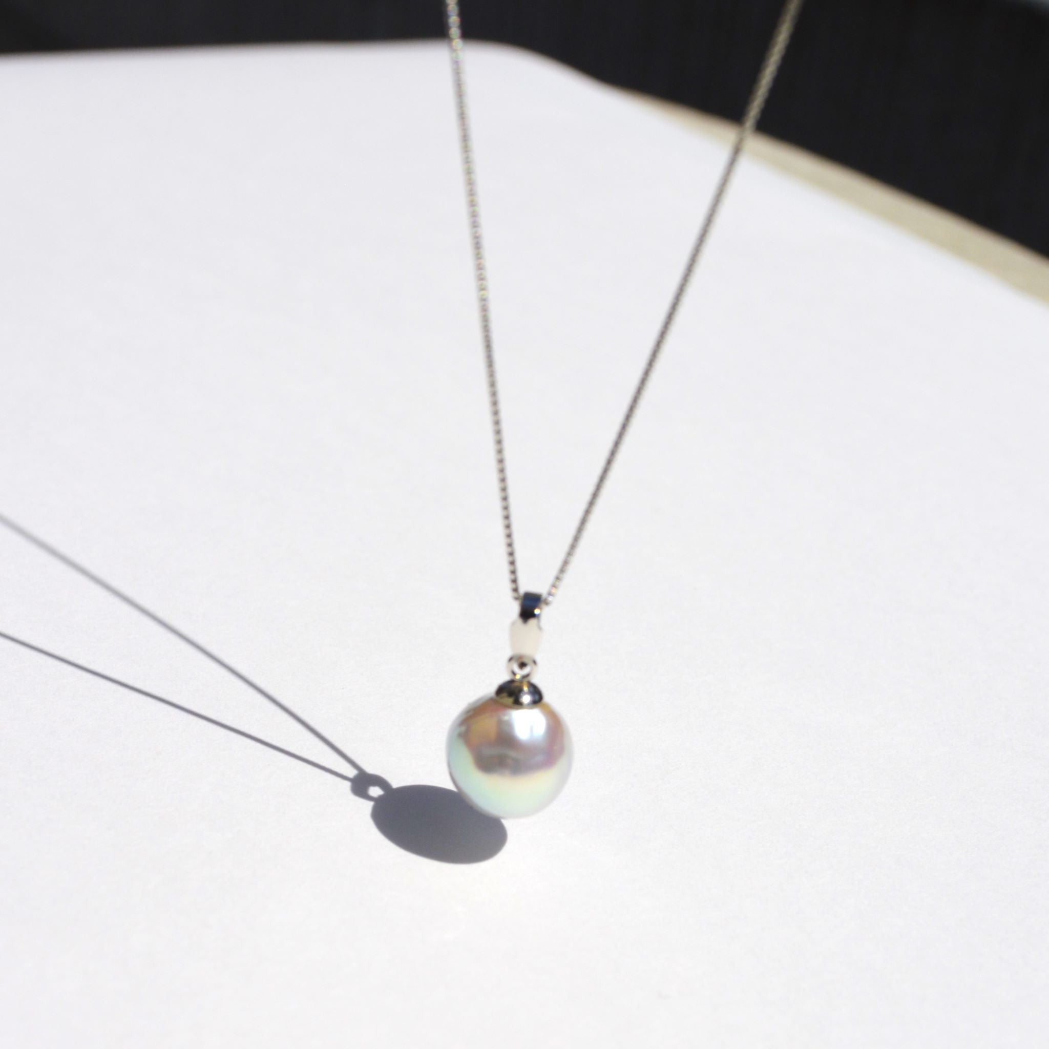 【限定1点】パール プラチナネックレス(アコヤ真珠/9mm/ナチュラルカラー/6月誕生石)《24T10311》