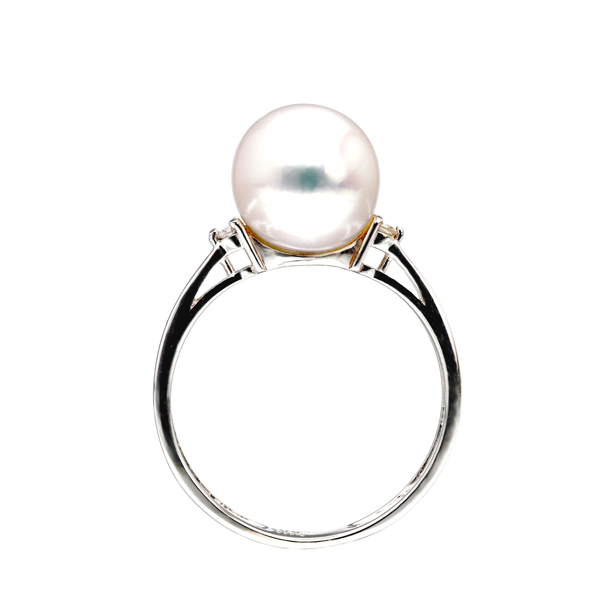 パール/ダイヤモンド プラチナリング(アコヤ真珠 /約9.0mm/6月誕生石/GIAグレーディングレポート付き)《JRGQ1906》