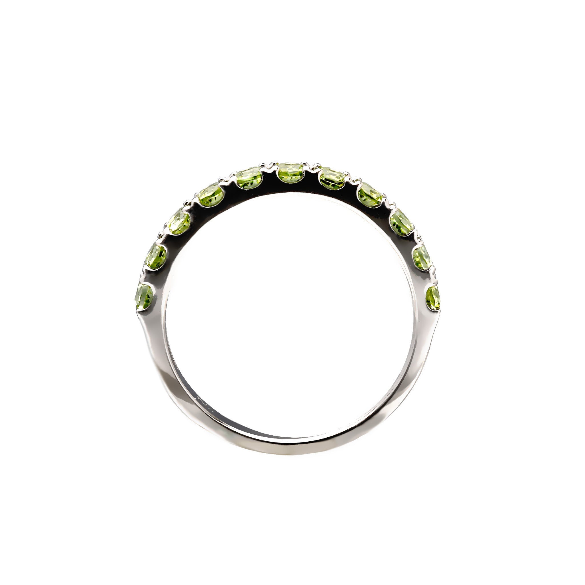ペリドット プラチナリング(ハーフエタニティ/11石/8月誕生石)《WRGN4246》