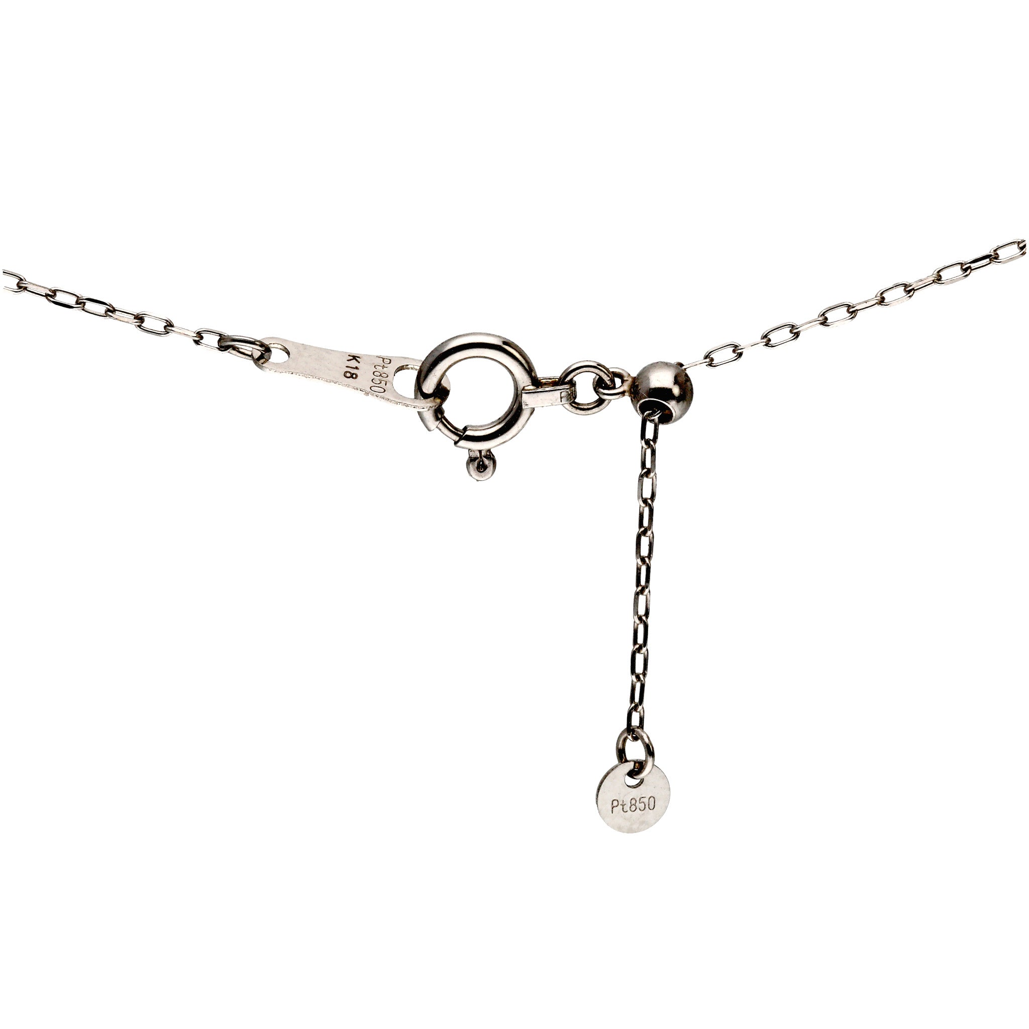 プラチナネックレス(K18YGカットパーツ/45cm)《WNKY4268》