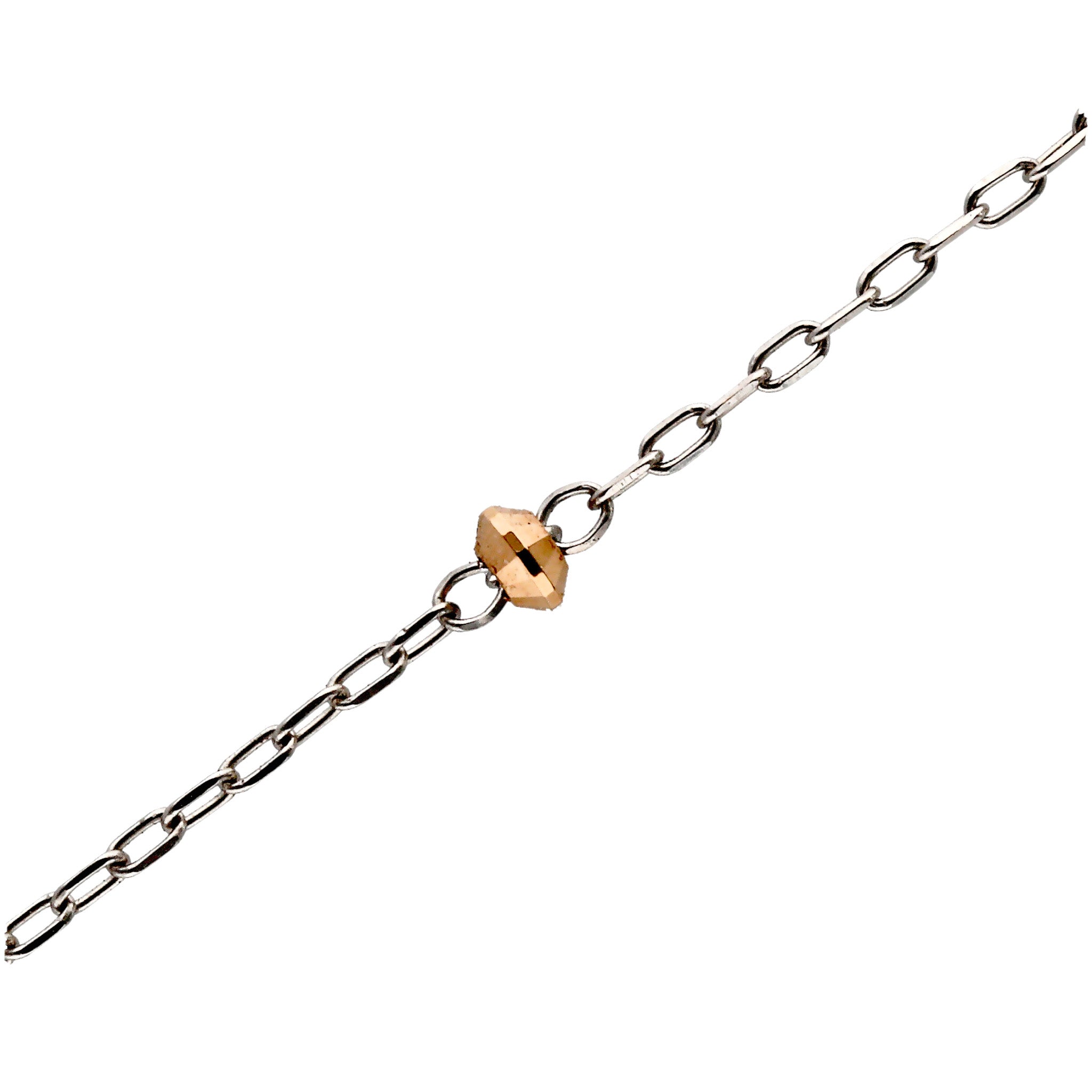 プラチナネックレス(K18PGカットパーツ/45cm)《WNKY4269》