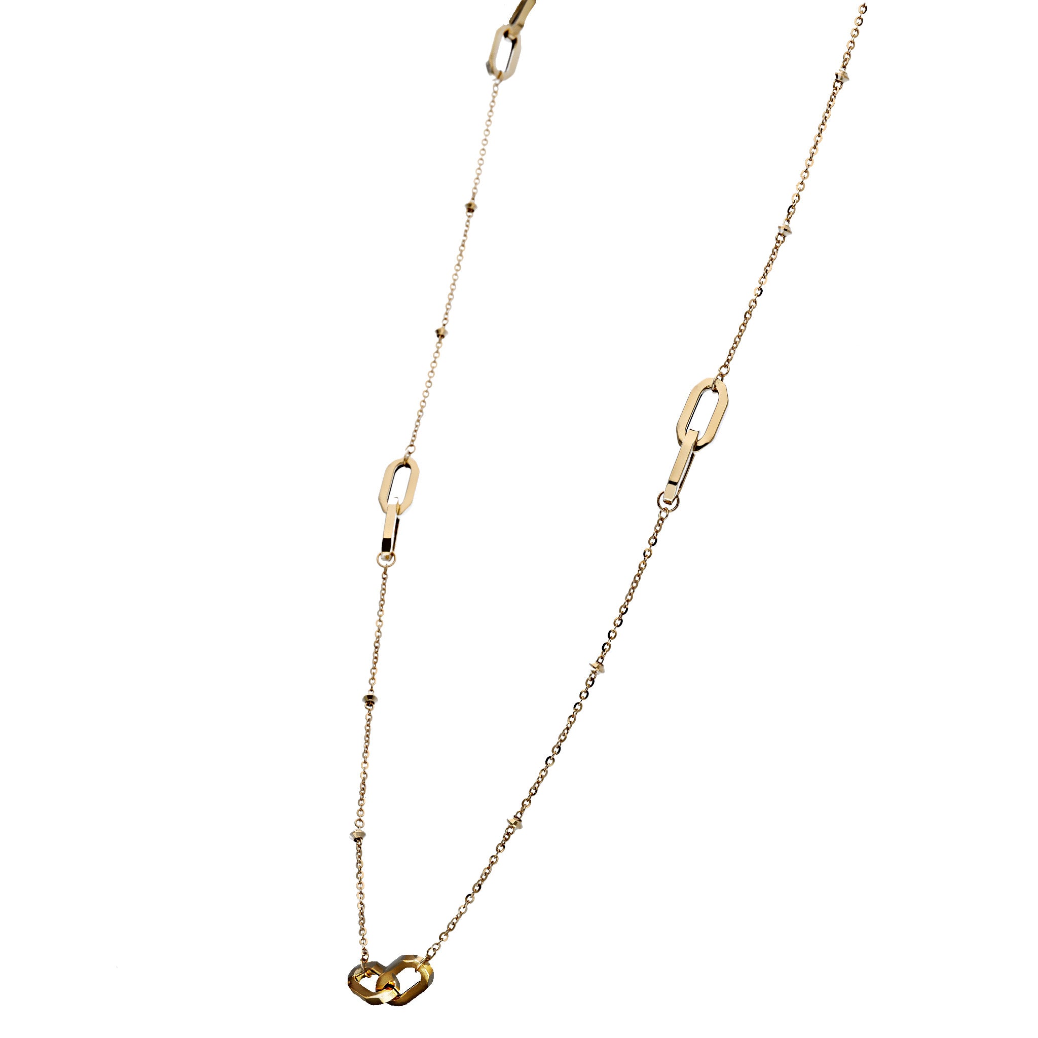 K18ネックレス(ホロ―フィガロアズキ/K18イエローゴールド/70cm)《WNKY4271》