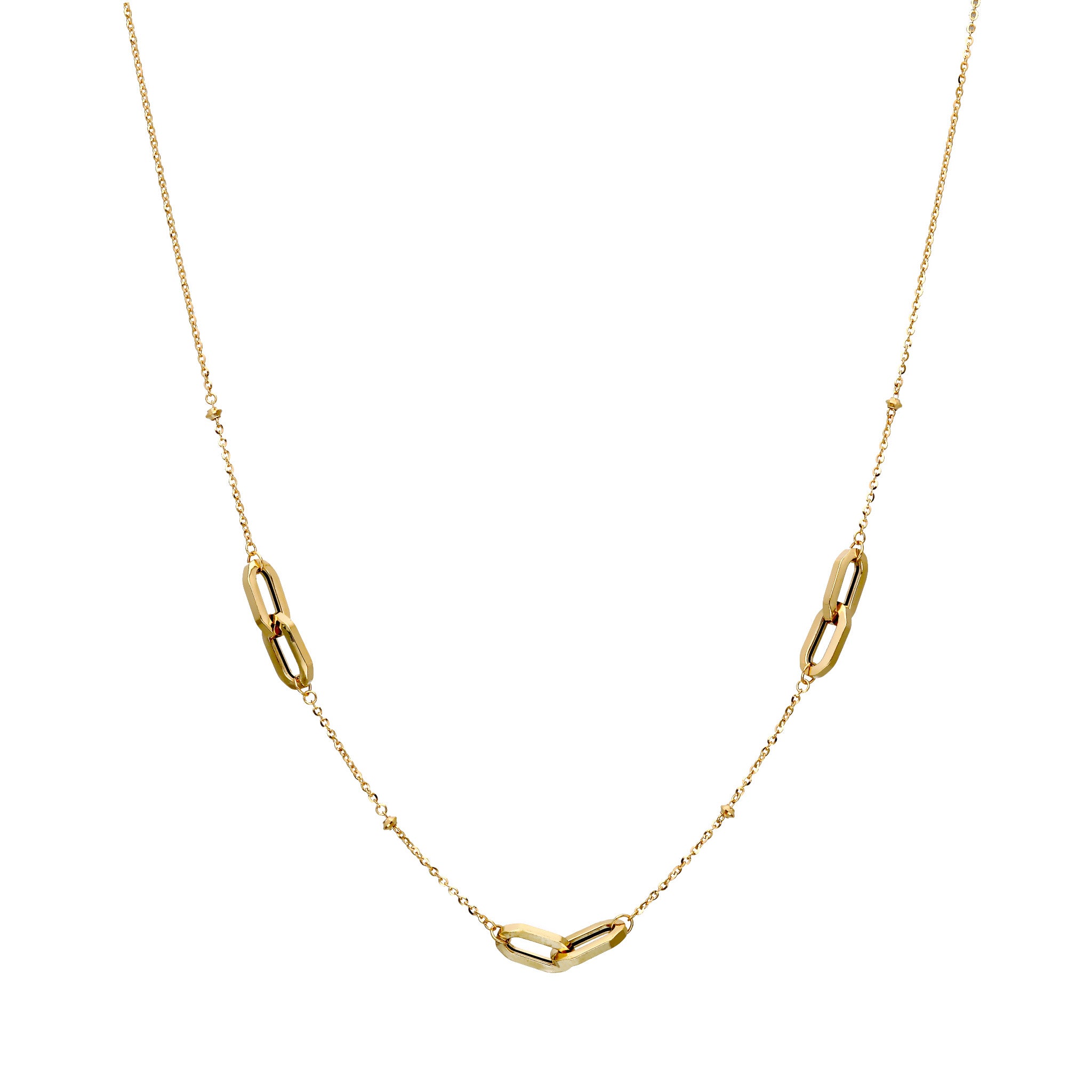 K18ネックレス(ホロ―フィガロアズキ/K18イエローゴールド/45cm)《WNKY4270》