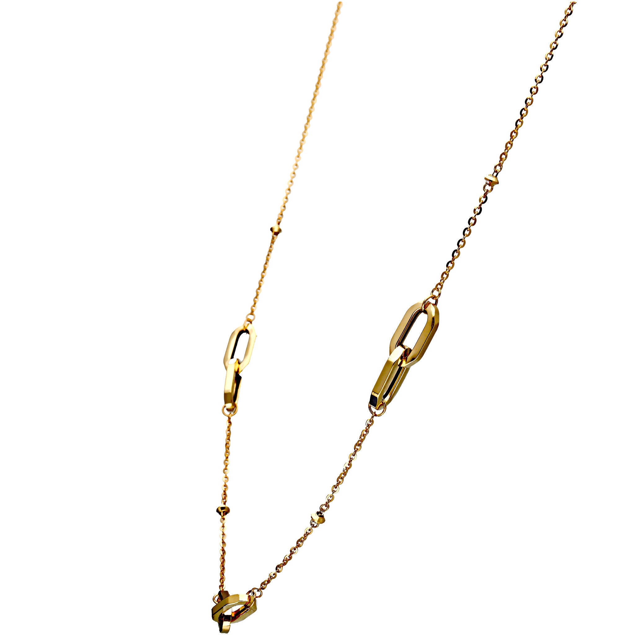 K18ネックレス(ホロ―フィガロアズキ/K18イエローゴールド/45cm)《WNKY4270》