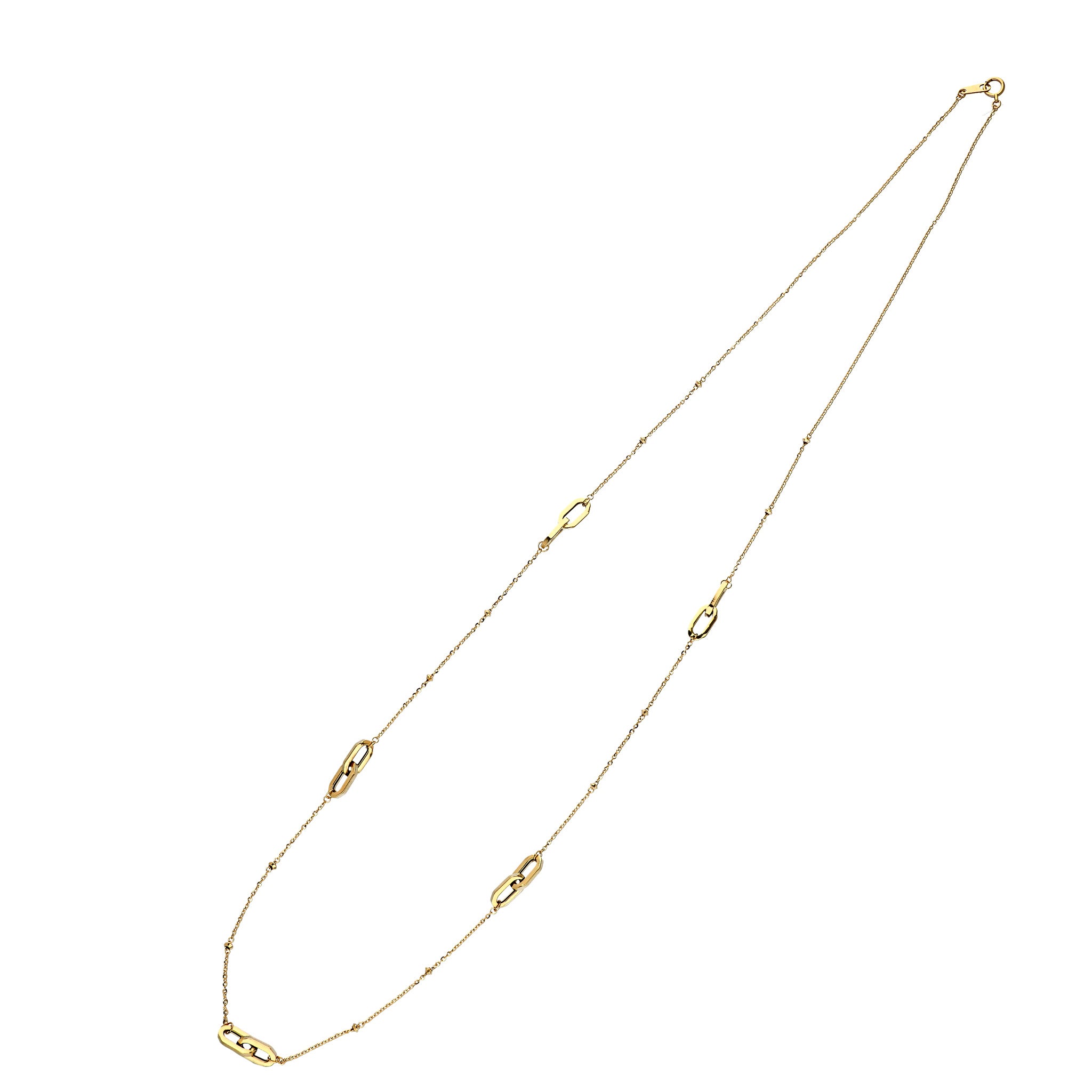 K18ネックレス(ホロ―フィガロアズキ/K18イエローゴールド/70cm)《WNKY4271》