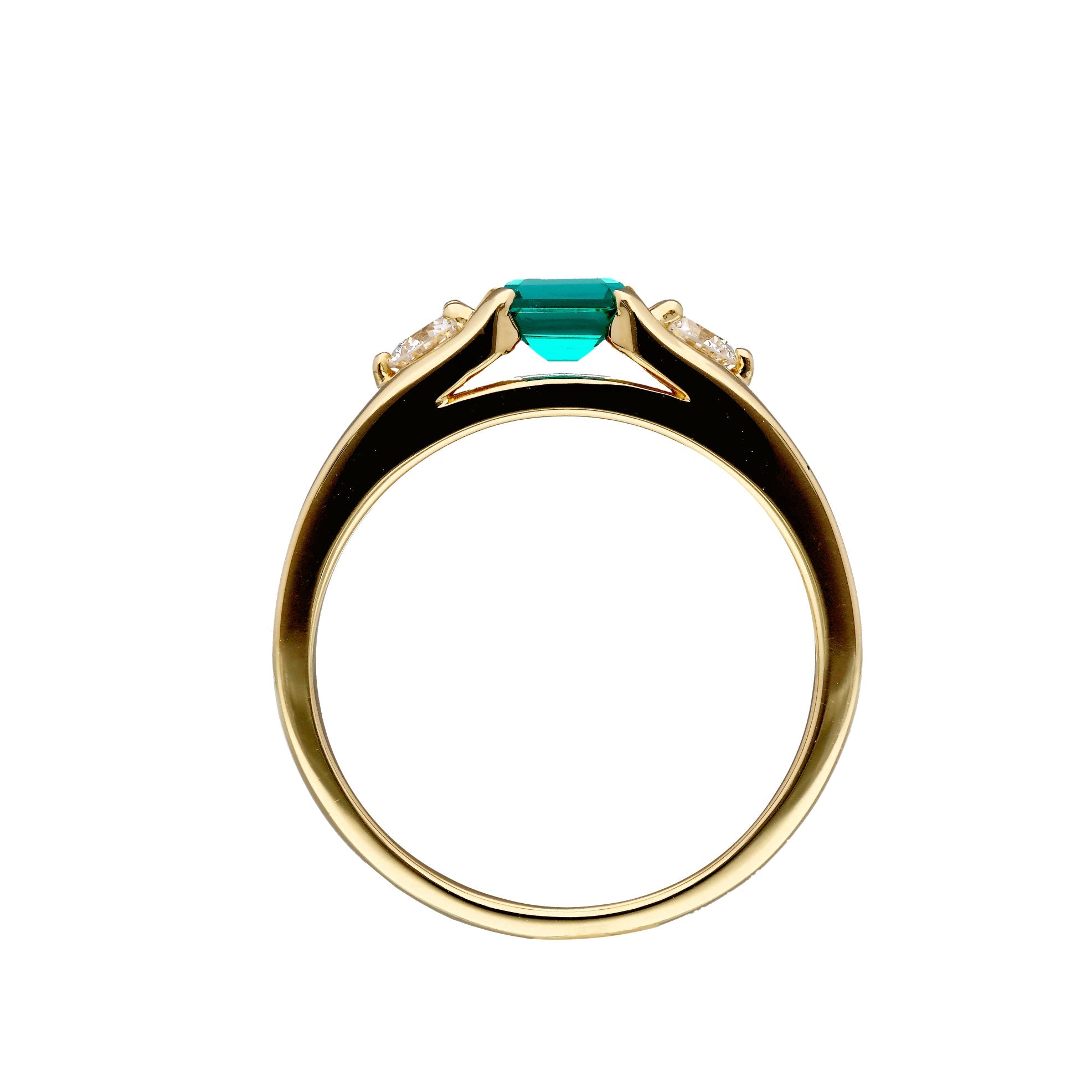 エメラルド/ダイヤモンド K18リング(クレサンベール/LGD/50周年記念商品/5月誕生石)《CRGE0008》