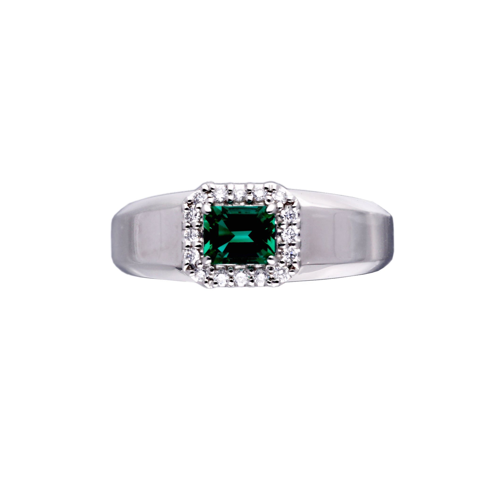 エメラルド/ダイヤモンド プラチナリング(クレサンベール/LGD/50周年記念商品/5月誕生石)《CRGE0013》