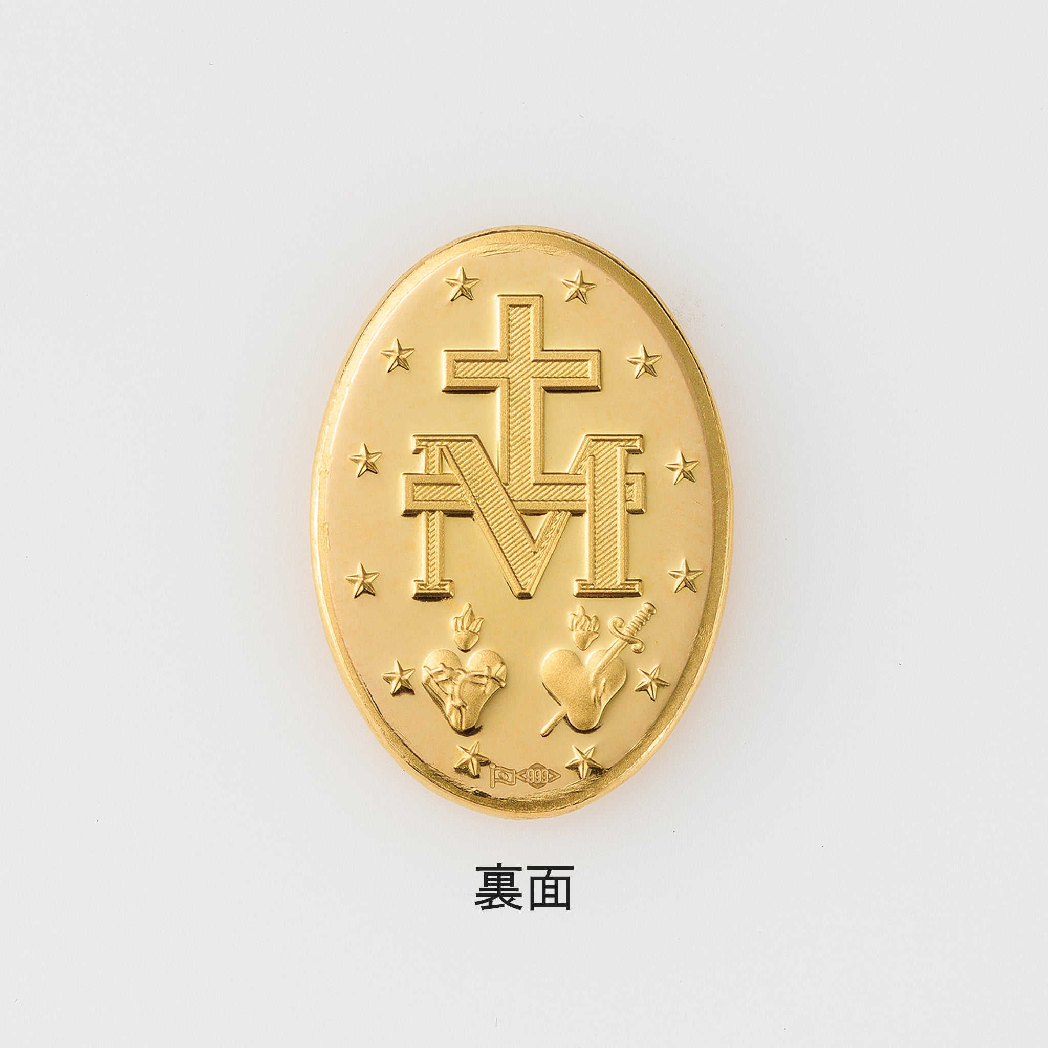 K24金製品(純金/不思議のメダイ/メダル/5g/造幣局品位刻印付)《26C10102》