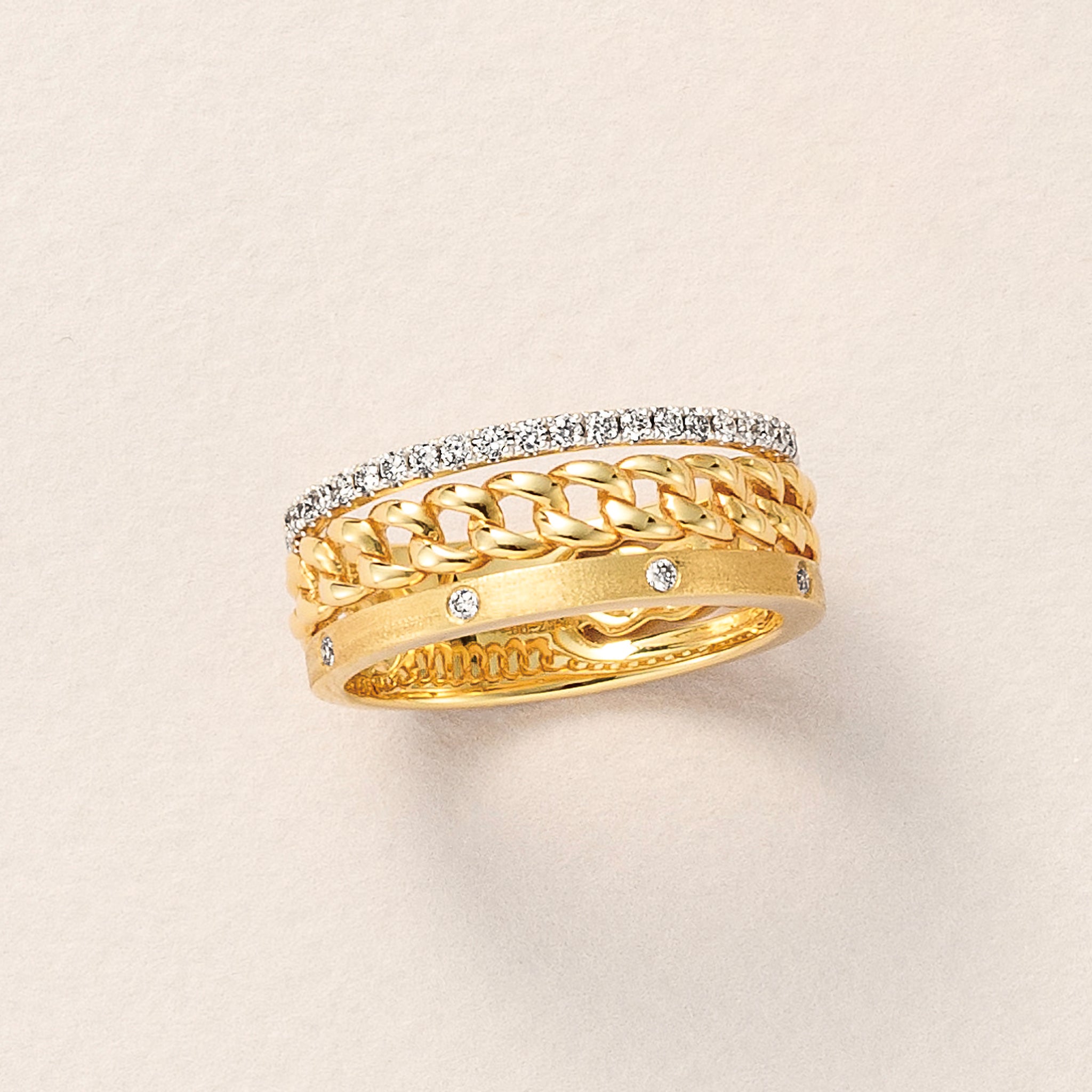 ダイヤモンド K18リング(4月誕生石)《25C30110》