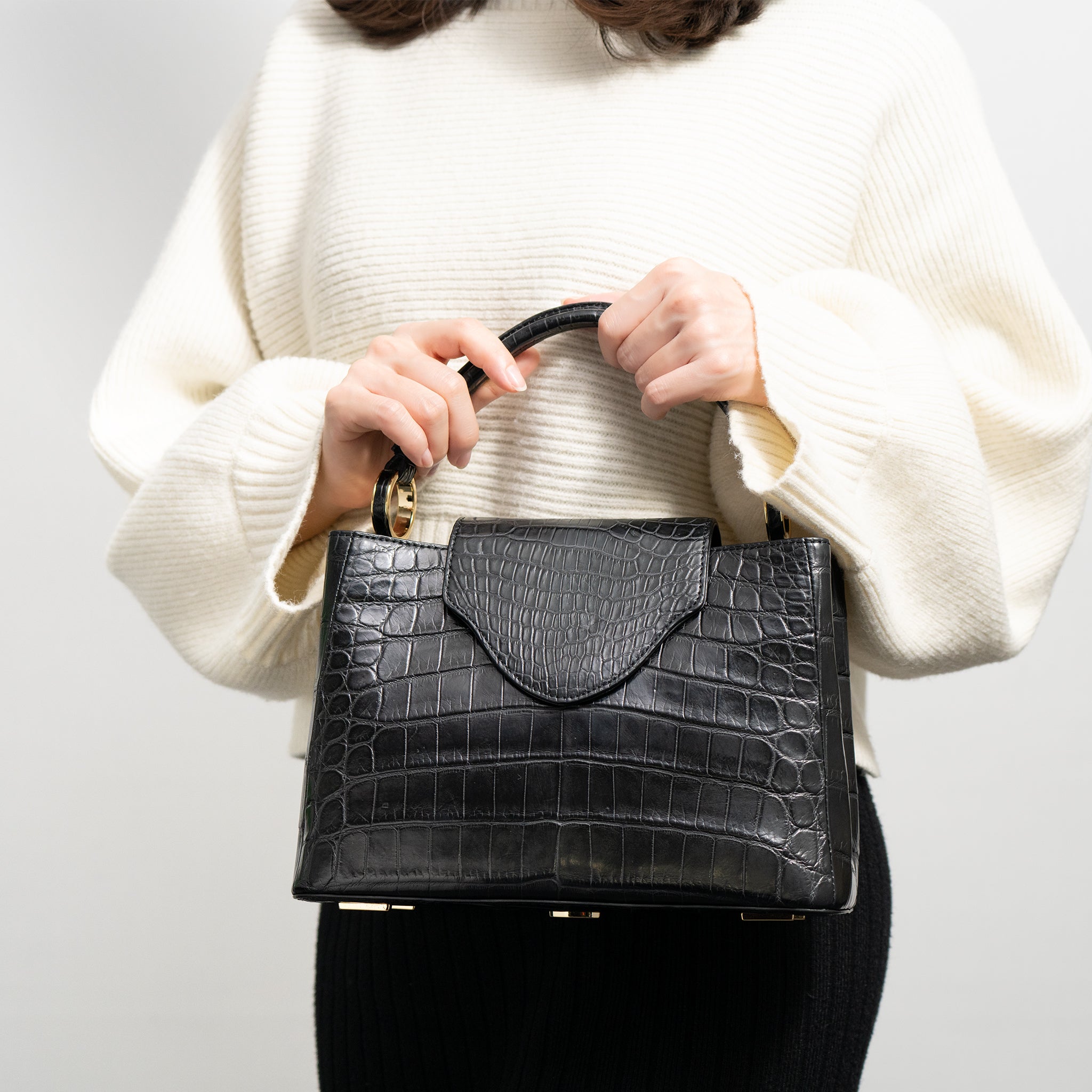 【限定3点】バッグ(クロコダイル/牛革)《25C30134》
