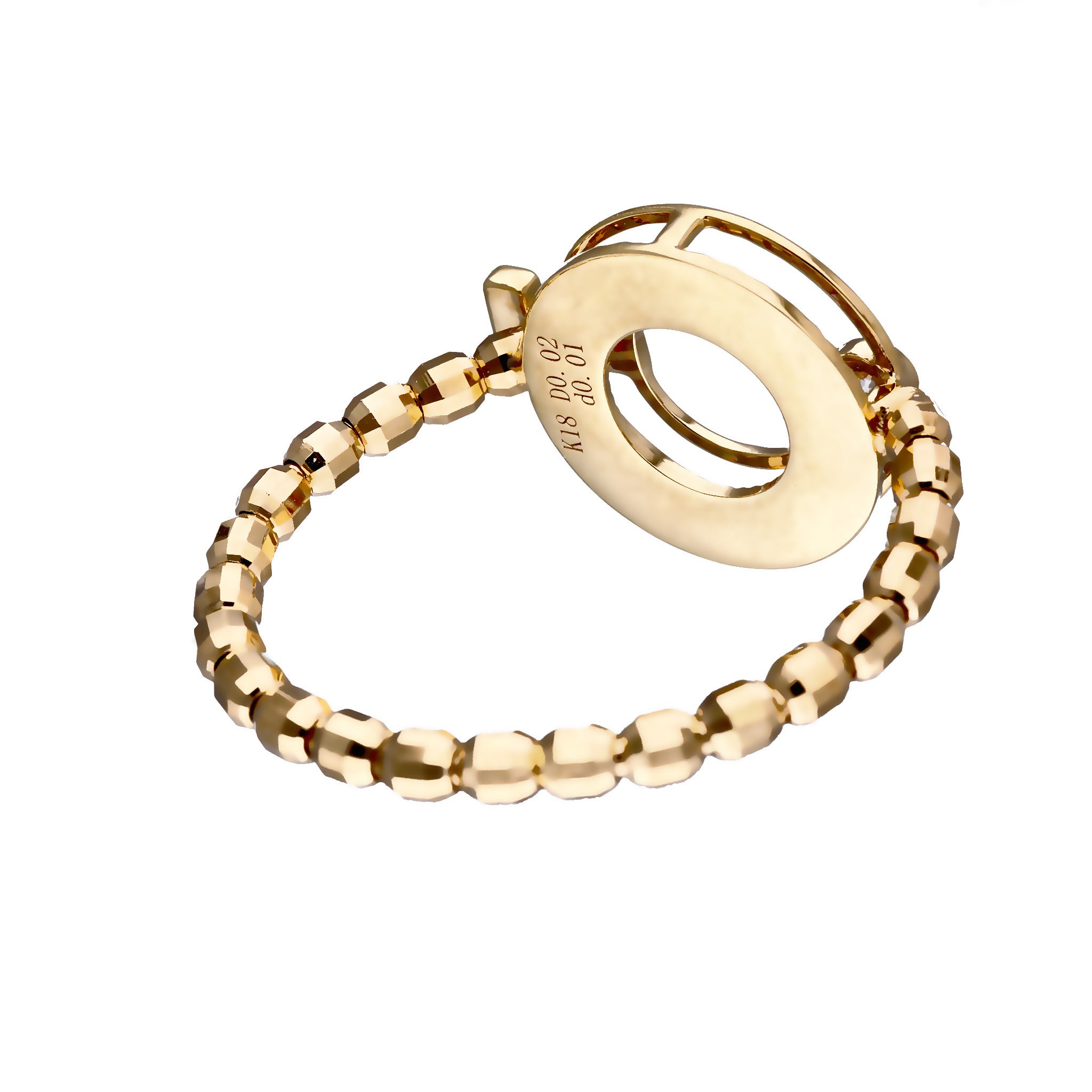 ダイヤモンド K18リング(フリーサイズ)《25C40104》