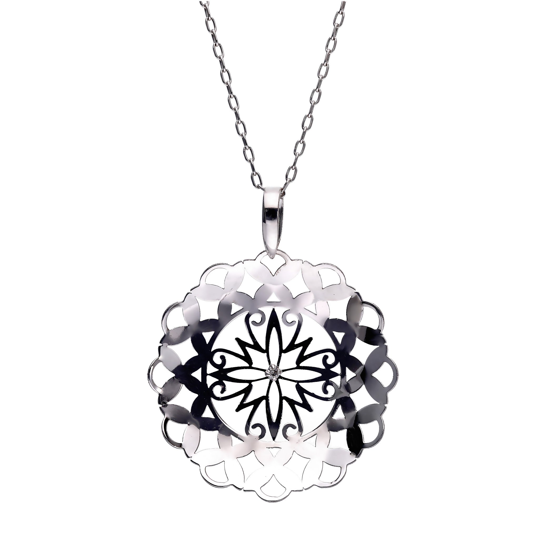 ダイヤモンド K18ネックレス(4月誕生石)《25C40112》