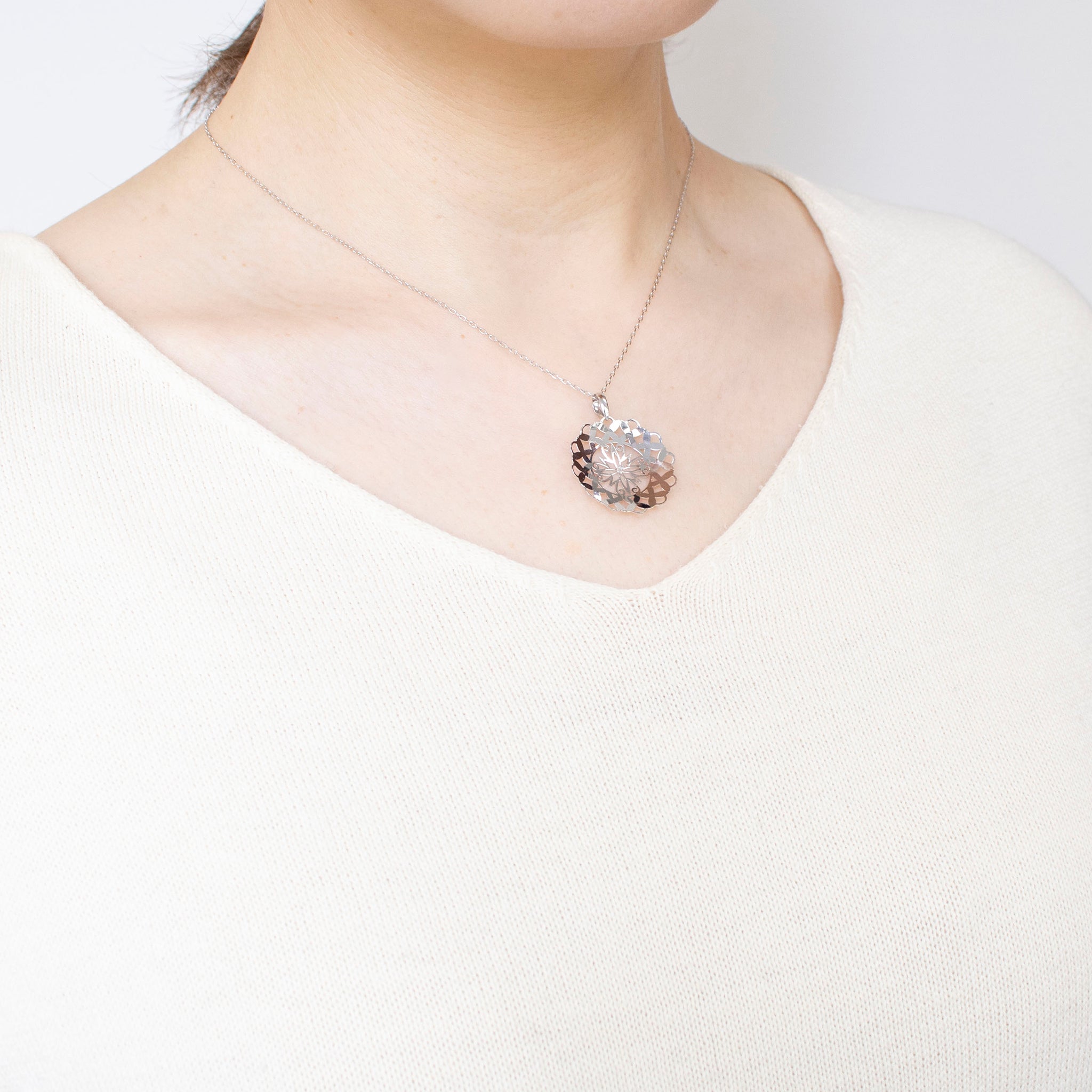 ダイヤモンド K18ネックレス(4月誕生石)《25C40112》