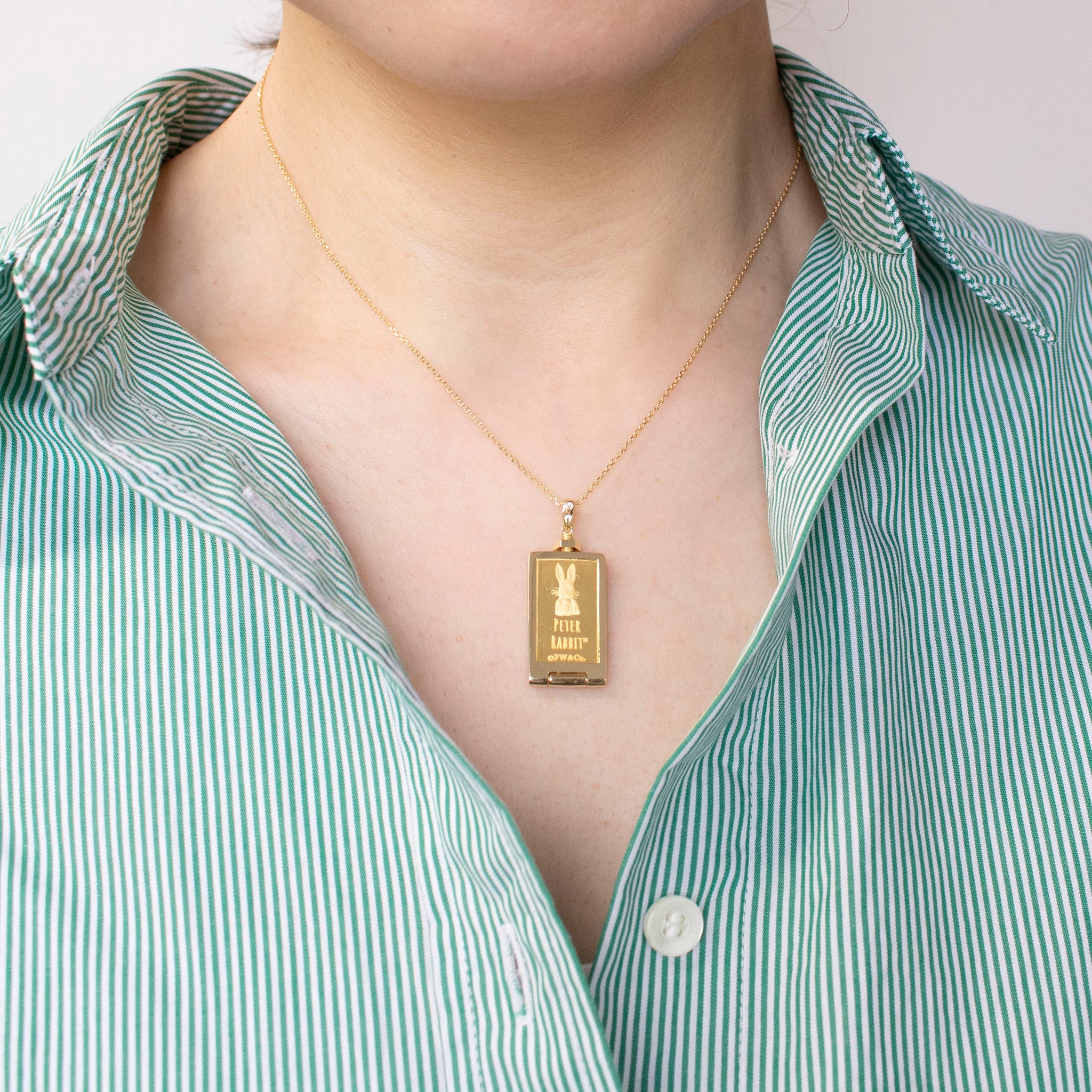 ダイヤモンド K24/K18ネックレス(純金/ピーターラビット/インゴット/5g)《25C50103》