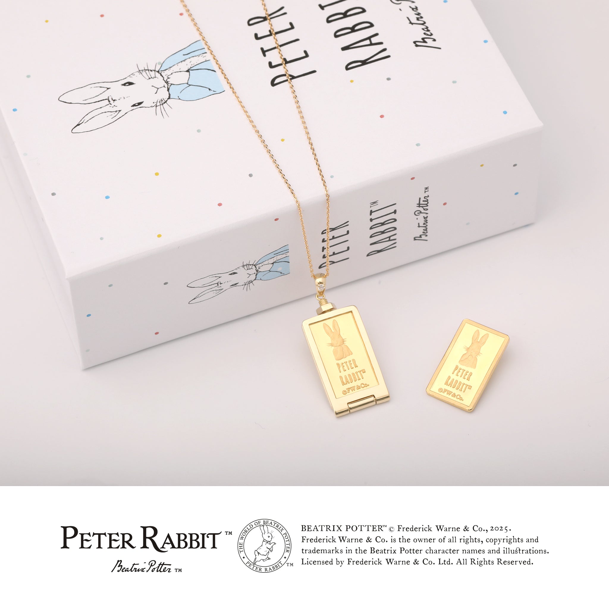 ダイヤモンド K24/K18ネックレス(純金/ピーターラビット/インゴット/5g)《25C50103》
