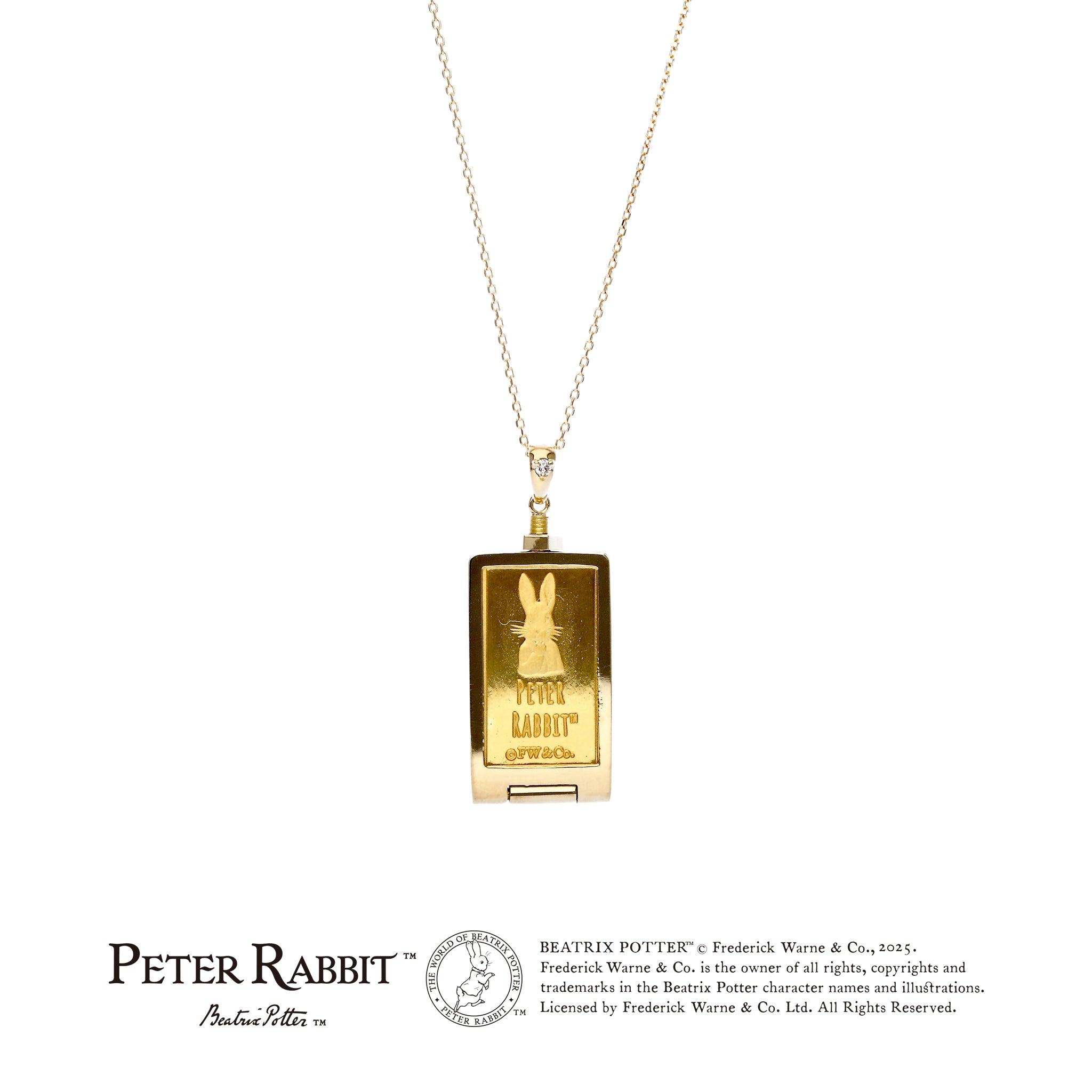 ダイヤモンド K24/K18ネックレス(純金/ピーターラビット/インゴット/5g)《25C50103》