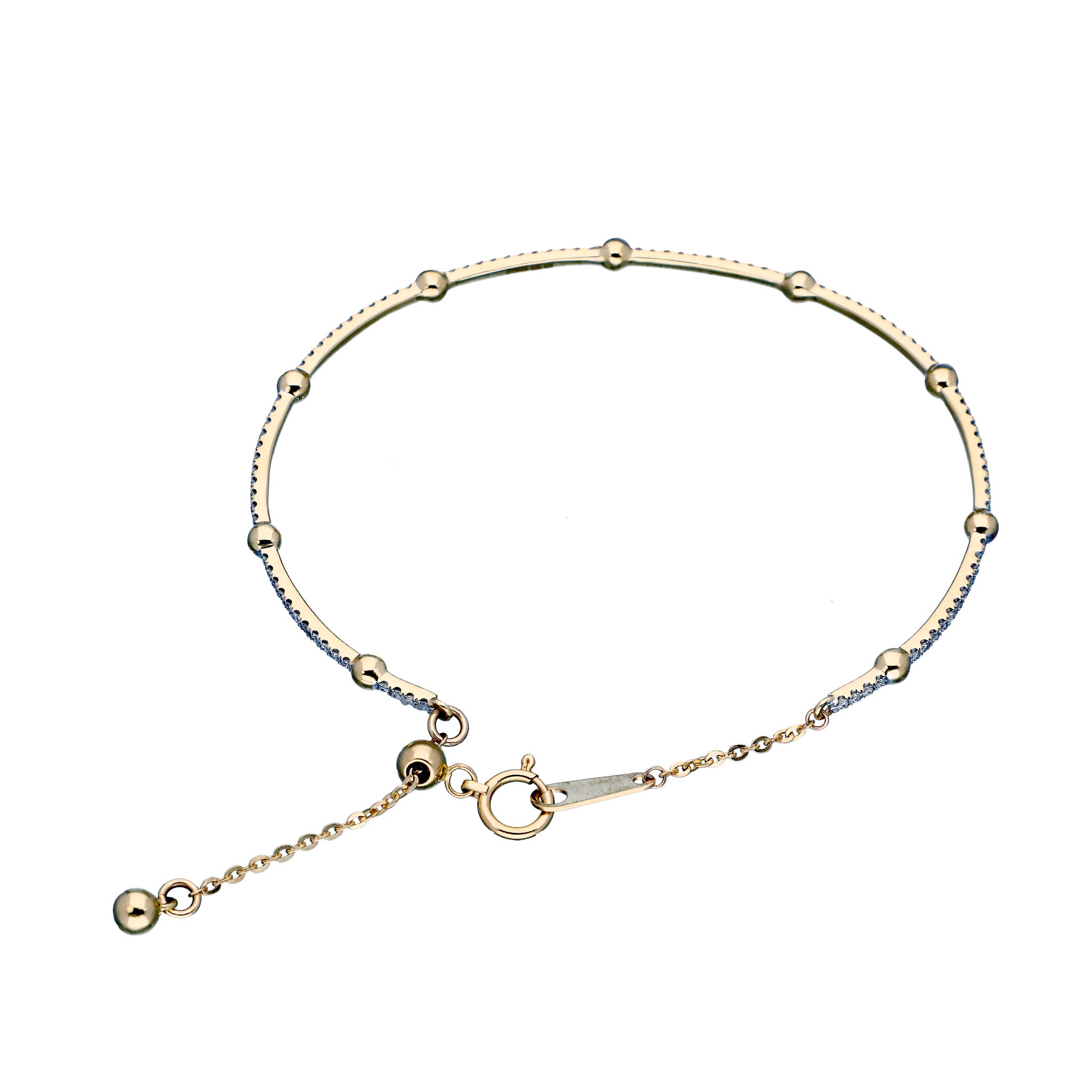 ダイヤモンド K18バングル(4月誕生石)《25C60110》