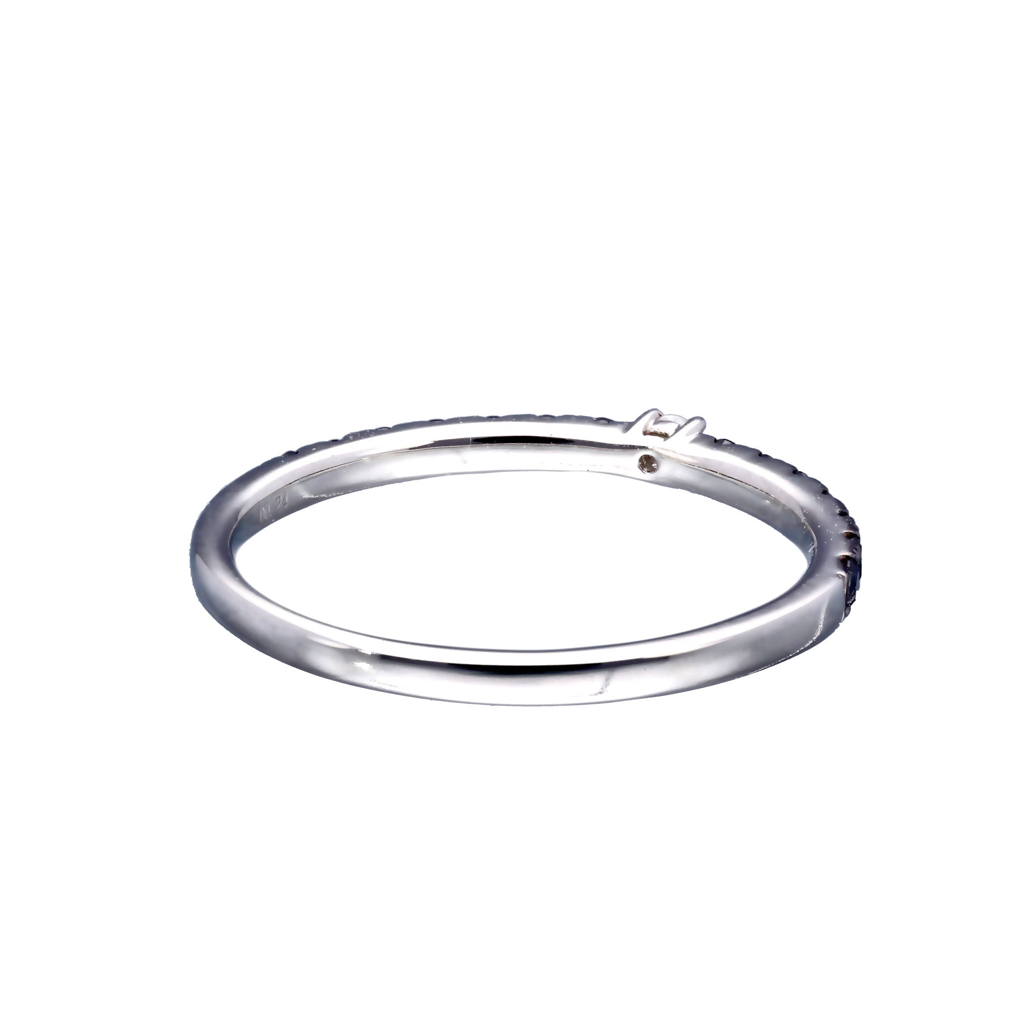 ブラックダイヤモンド/ダイヤモンド プラチナリング(4月誕生石)《25C60112》