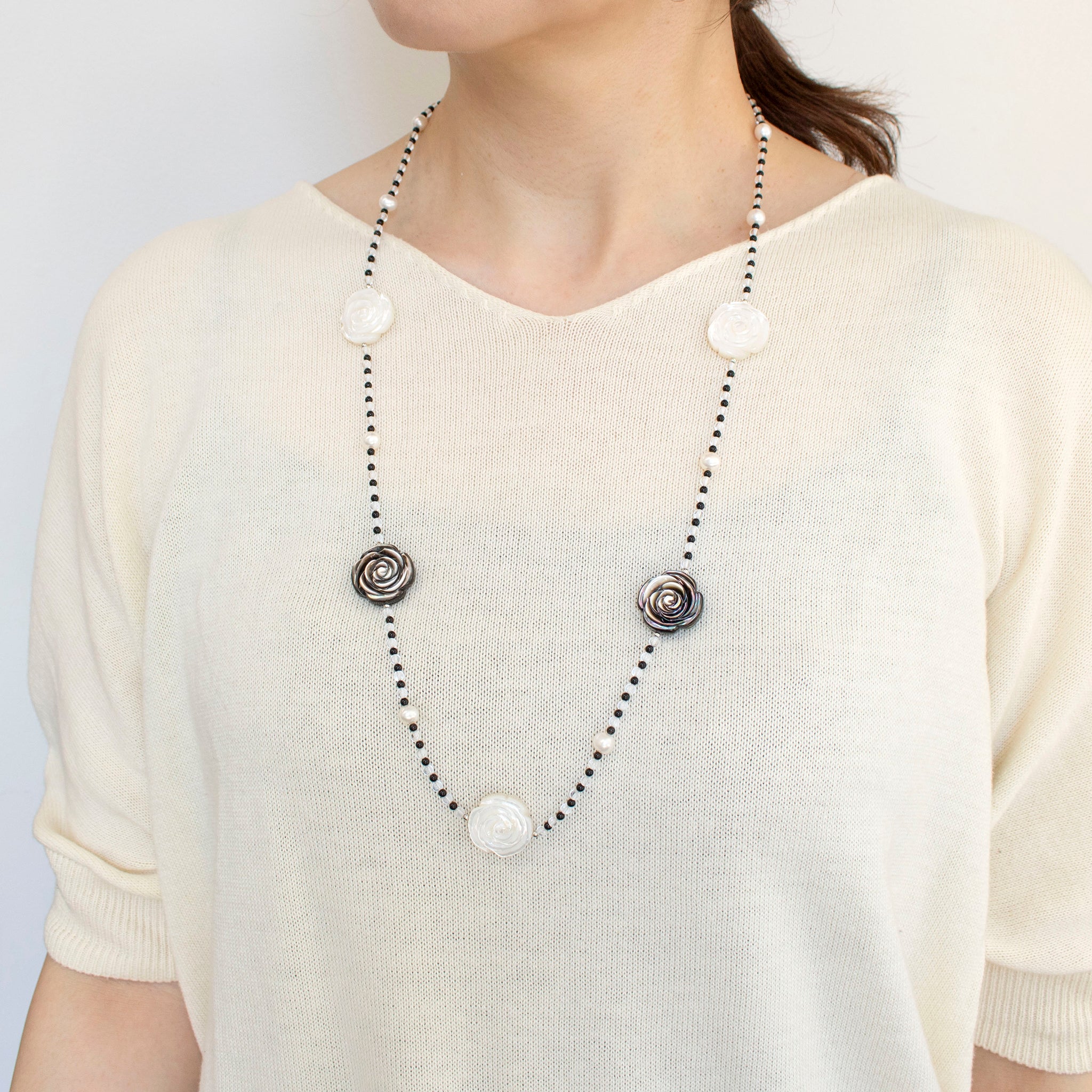 シェル/パール ネックレス(淡水真珠/ロング/75cm)《25C60115》