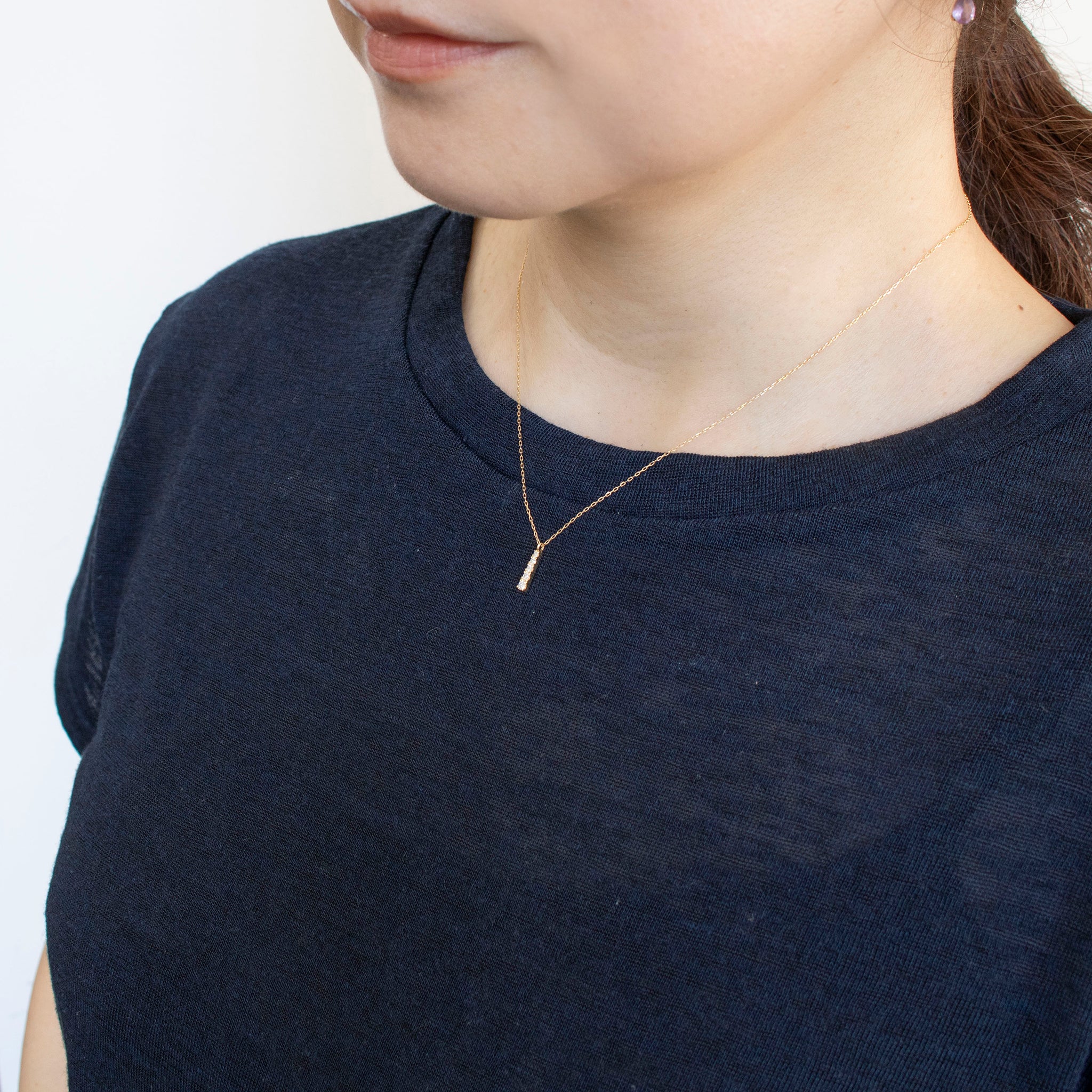 ダイヤモンド K18ネックレス(4月誕生石)《25C60116》