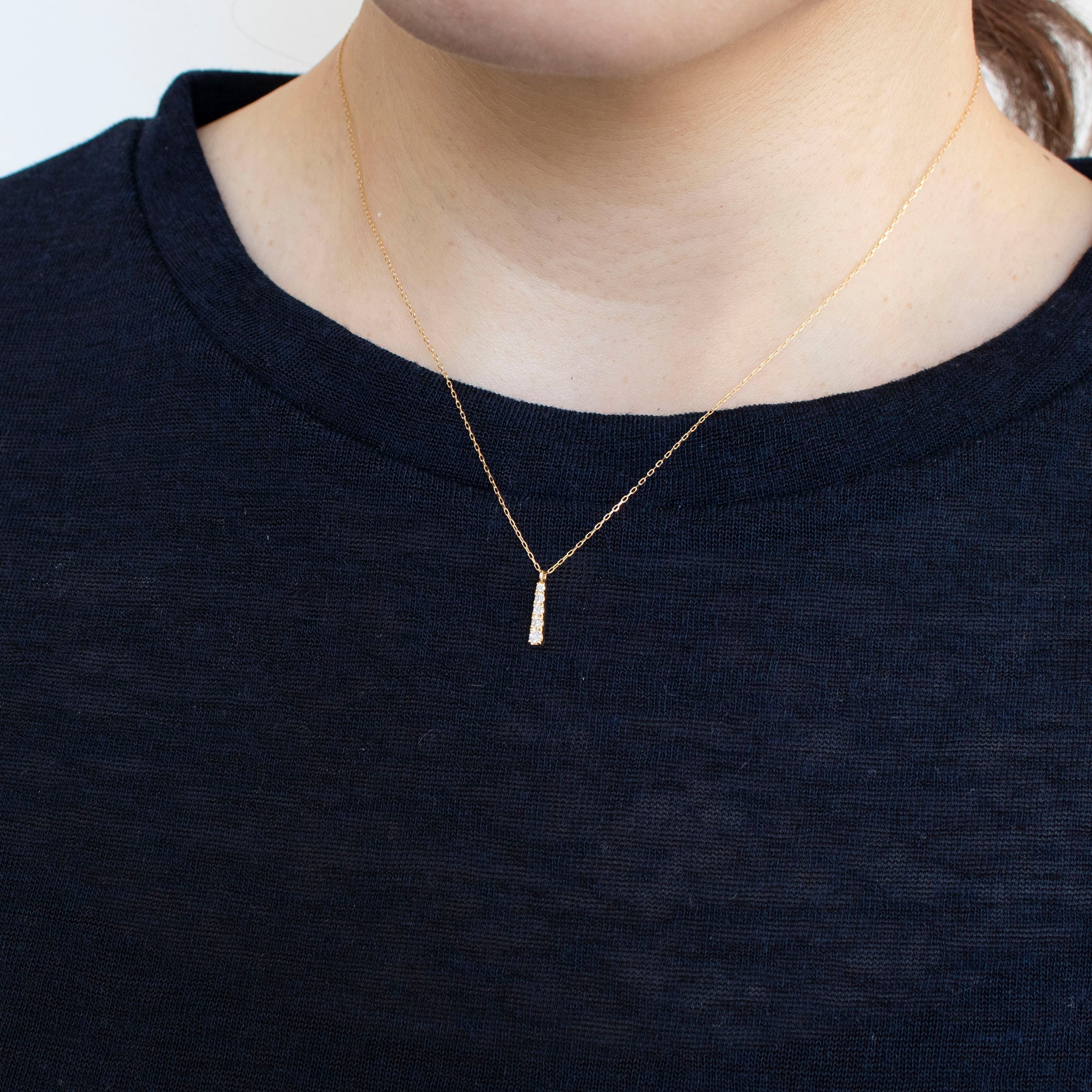 ダイヤモンド K18ネックレス(4月誕生石)《25C60116》