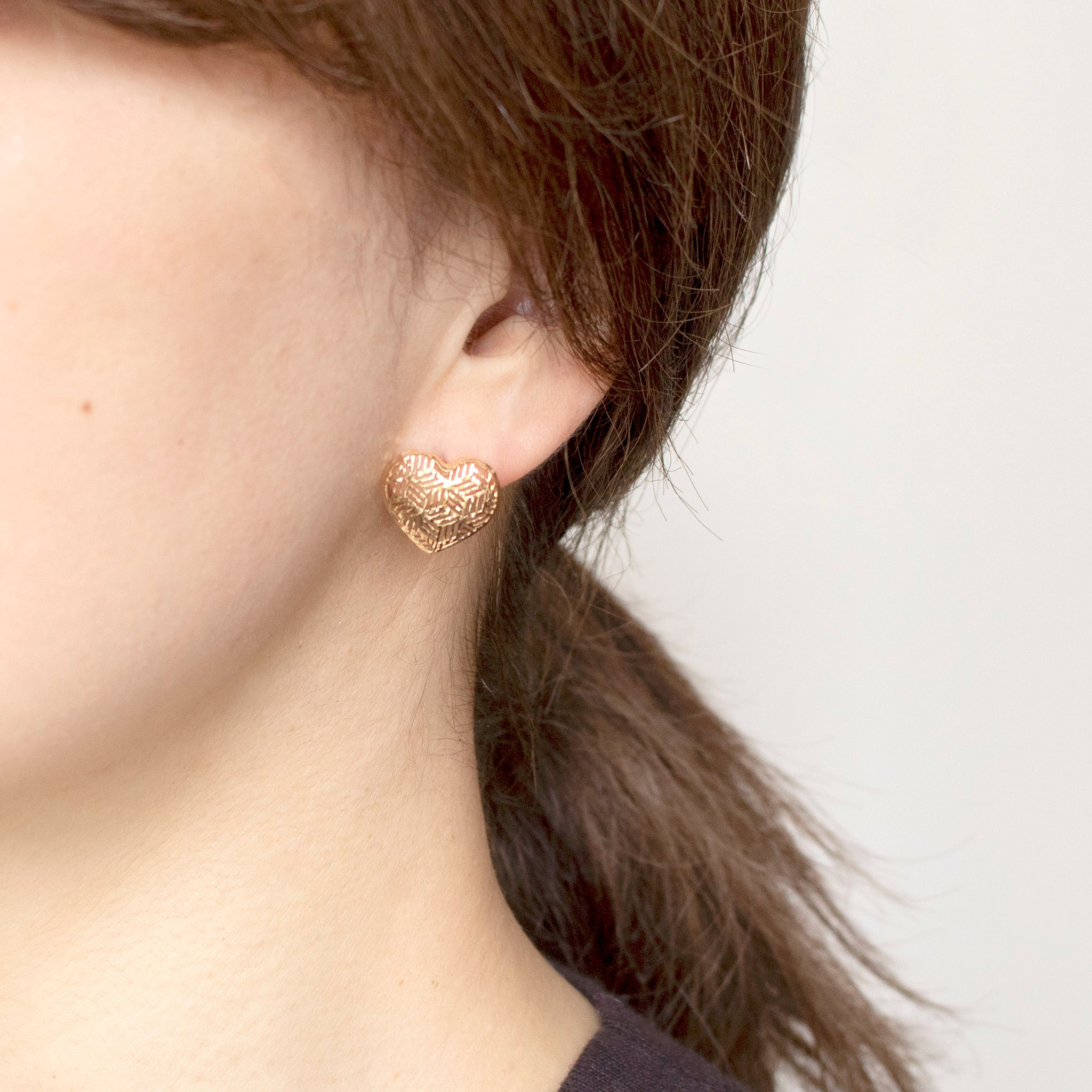 K18ピアス(ハートモチーフ)《25C60122》