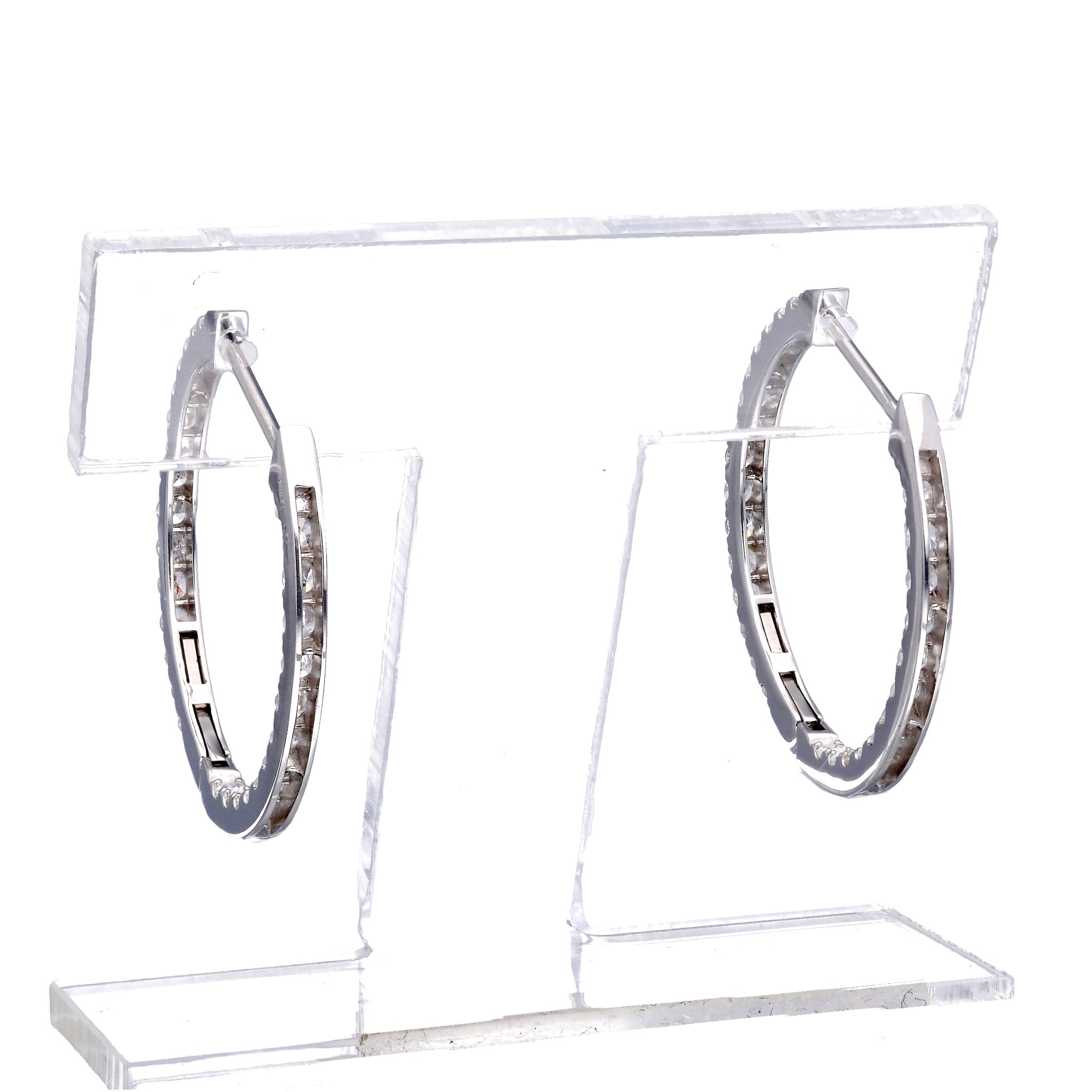 ダイヤモンド プラチナピアス(計1.0カラット/フープ/4月誕生石)《25C60125》