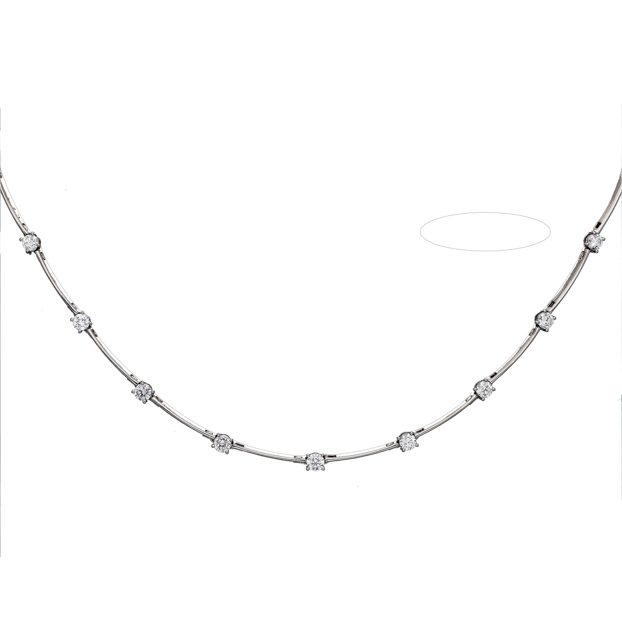 ダイヤモンド プラチナネックレス(計2.0カラット/Dカラー/SI2/GOOD/グレーディングレポート付/4月誕生石)《25C60126》