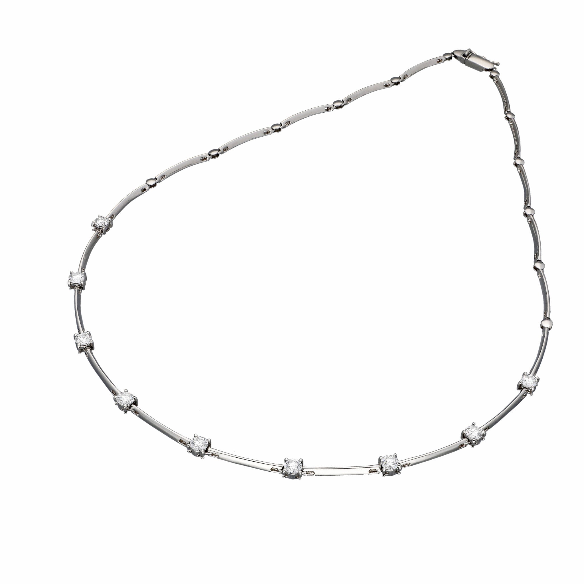 ダイヤモンド プラチナネックレス(計2.0カラット/Dカラー/SI2/GOOD/グレーディングレポート付/4月誕生石)《25C60126》