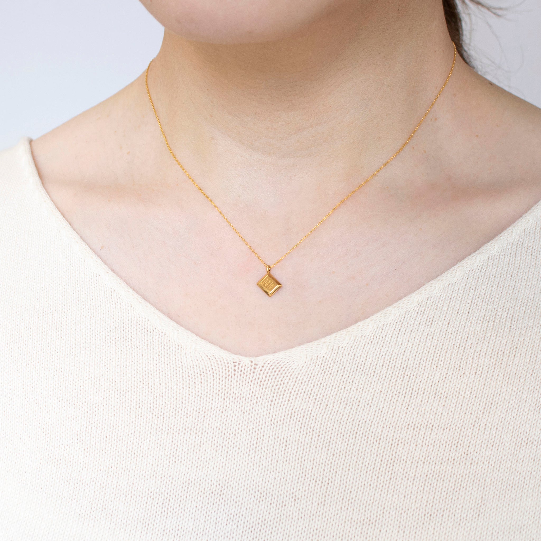 K24ネックレス(純金/造幣局品位刻印付)《25C70115》