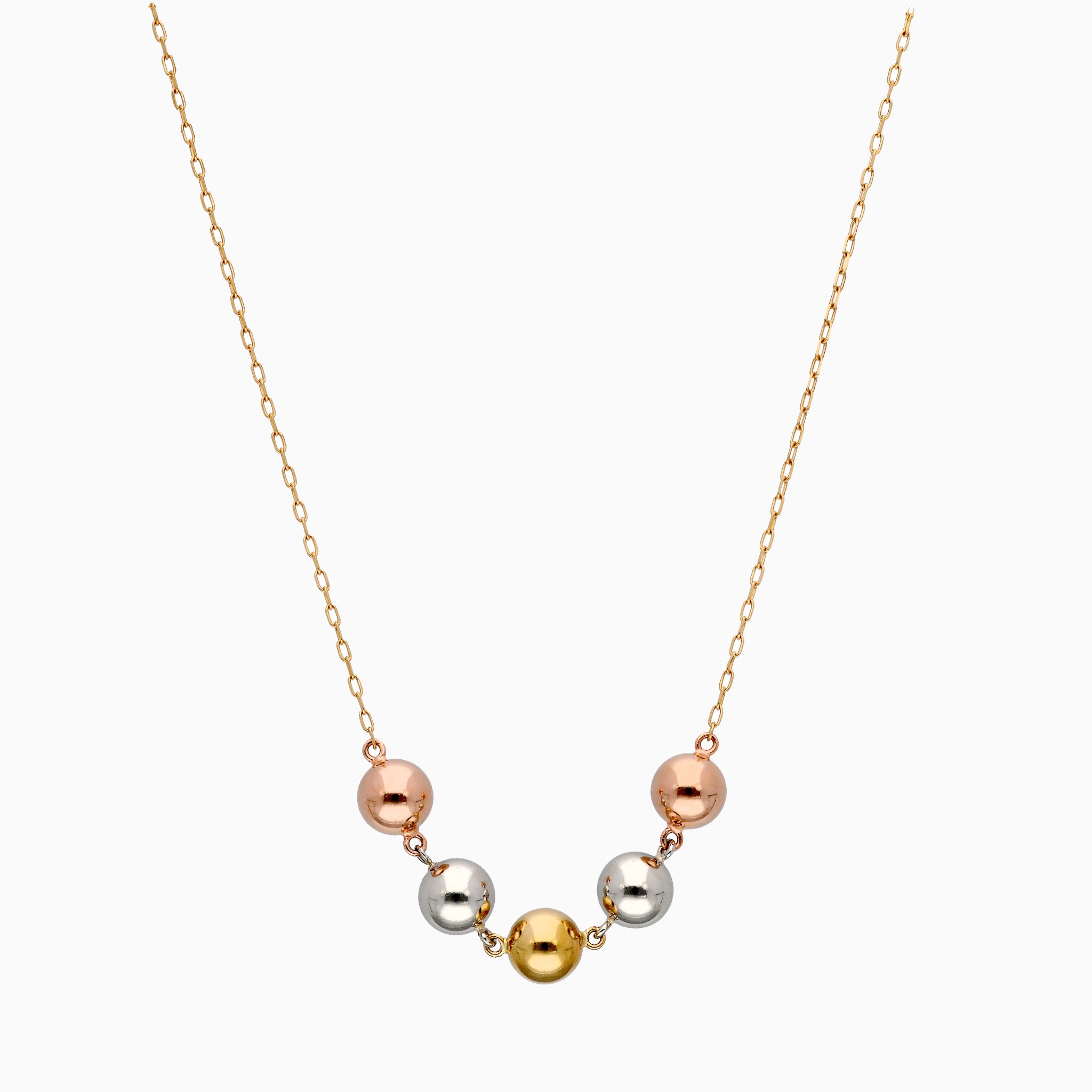 K18/プラチナネックレス(スリーカラー)《25C70117》