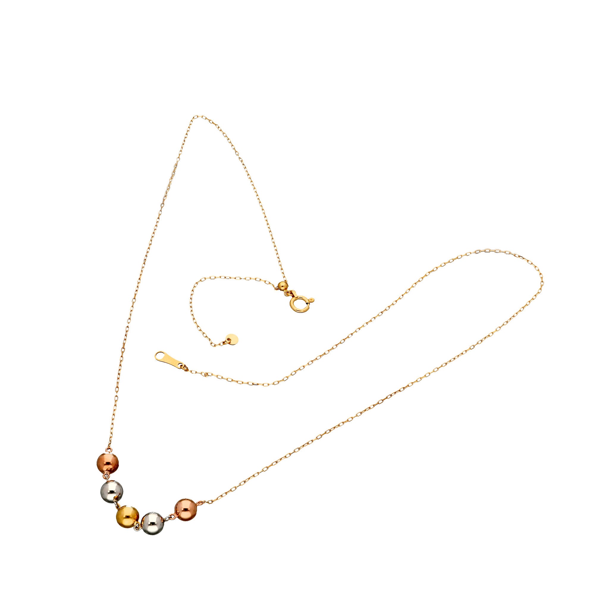 K18/プラチナネックレス(スリーカラー)《25C70117》