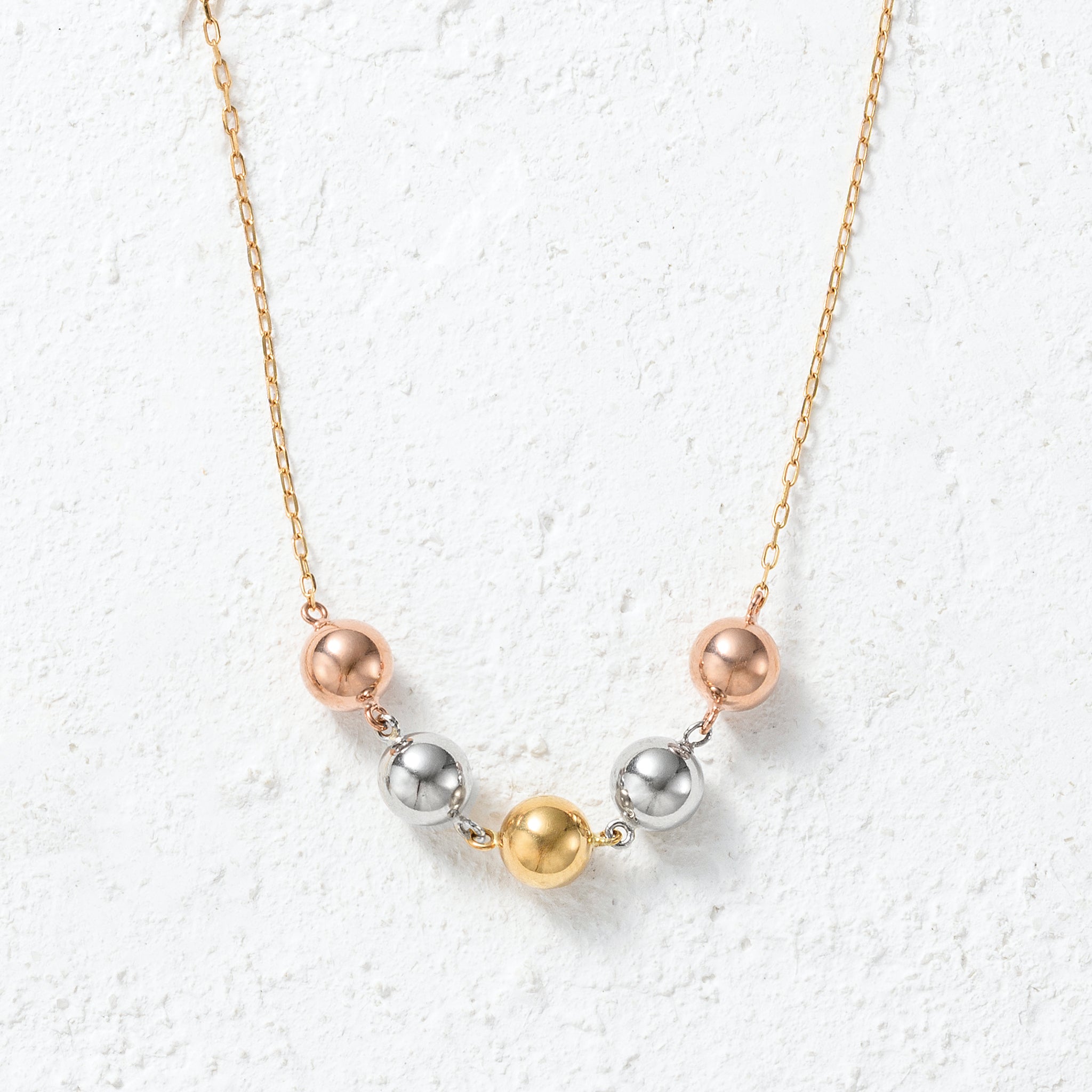 K18/プラチナネックレス(スリーカラー)《25C70117》