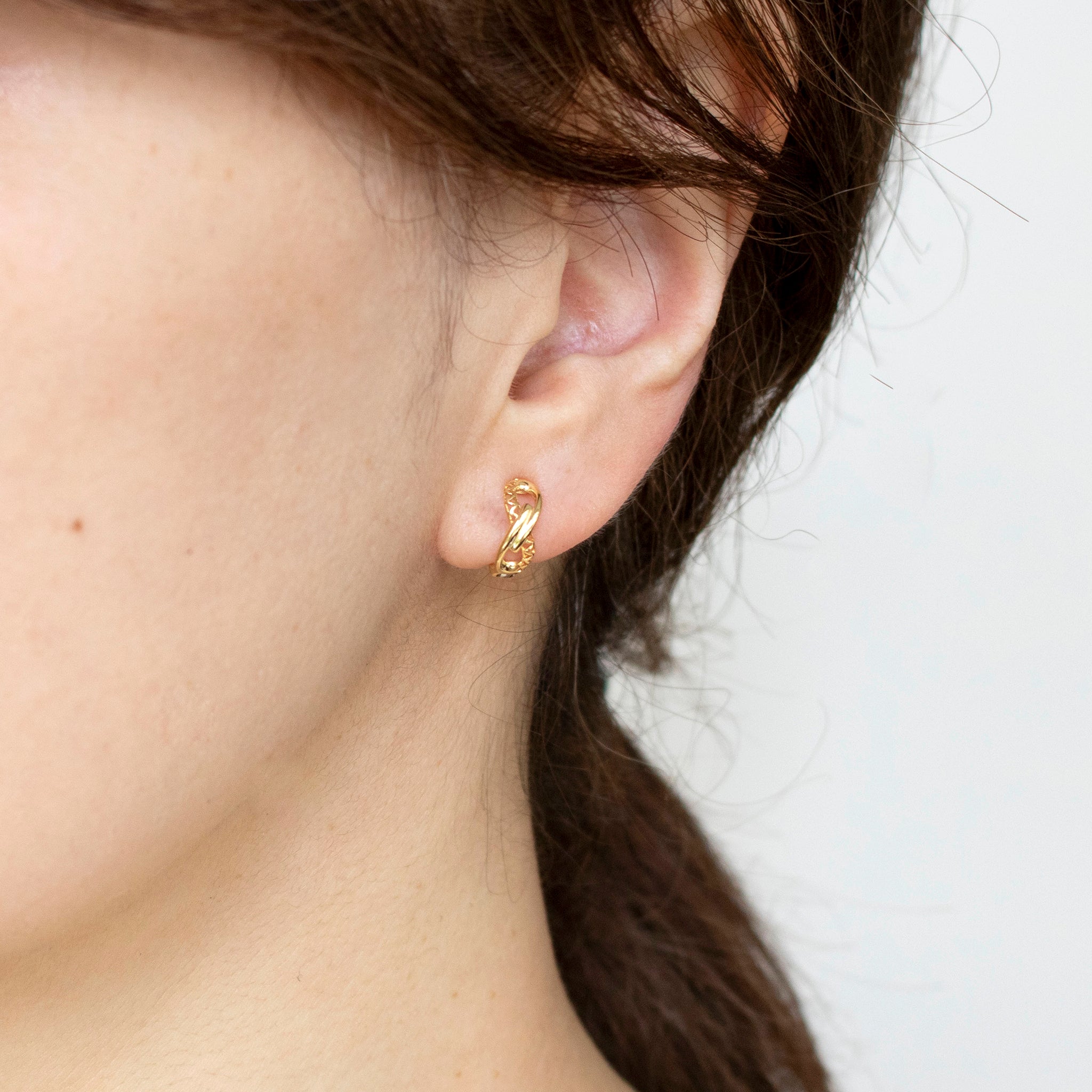 K10イヤリング(ピアリング/リバーシブル/コンビカラー)《25C70125》