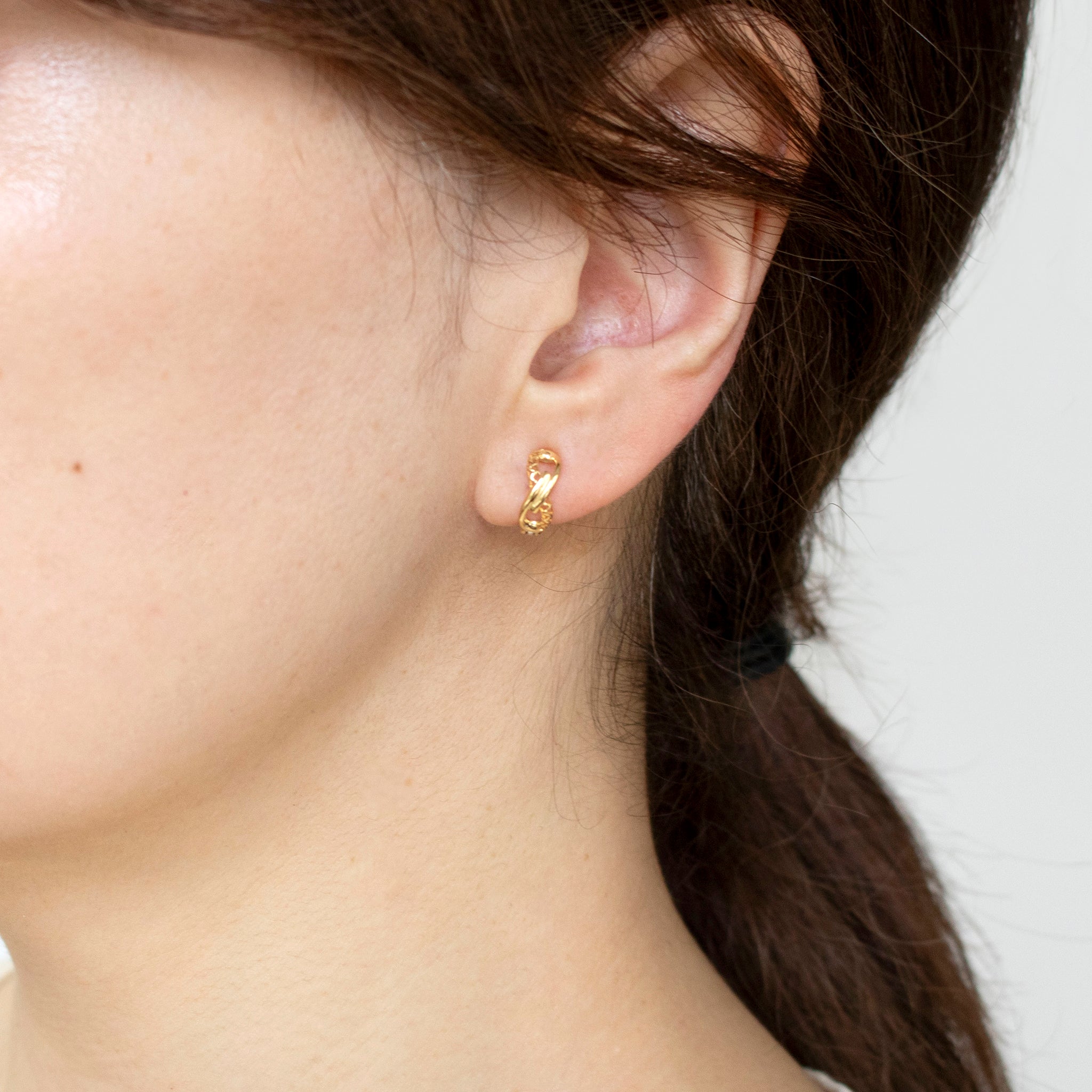 K10イヤリング(ピアリング/リバーシブル/コンビカラー)《25C70125》