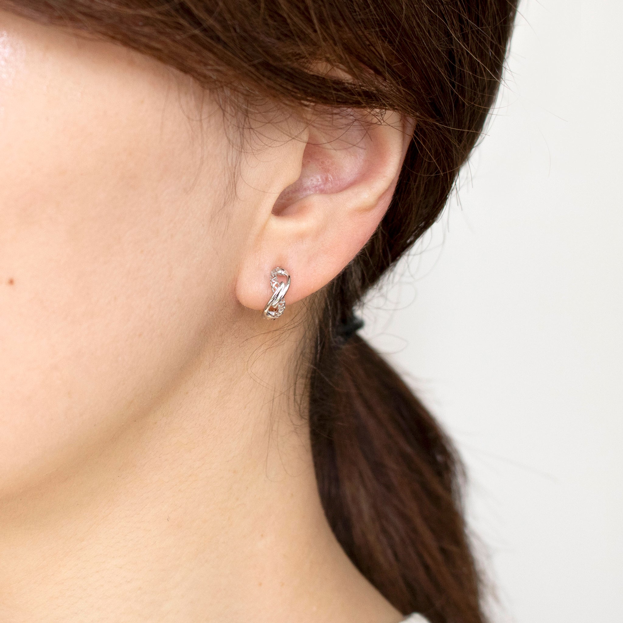 K10イヤリング(ピアリング/リバーシブル/コンビカラー)《25C70125》