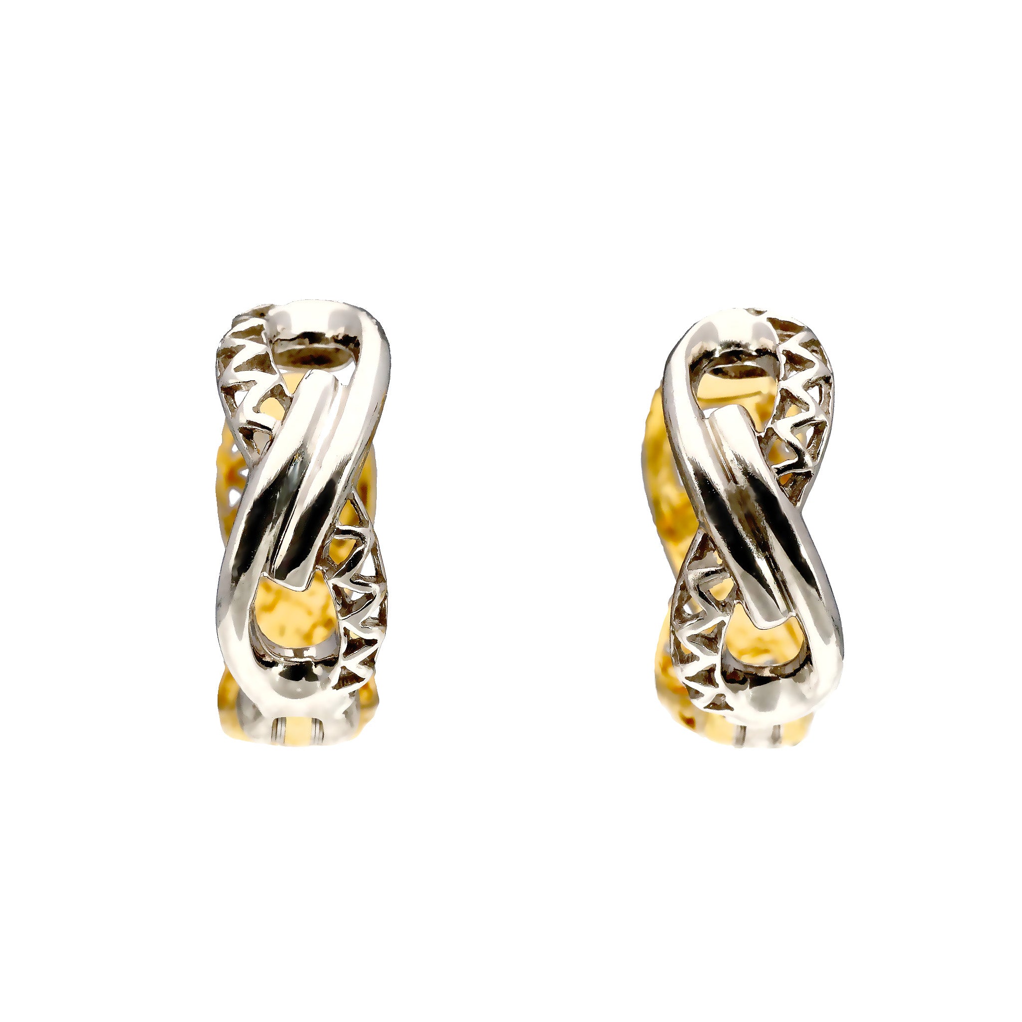 K10イヤリング(ピアリング/リバーシブル/コンビカラー)《25C70125》