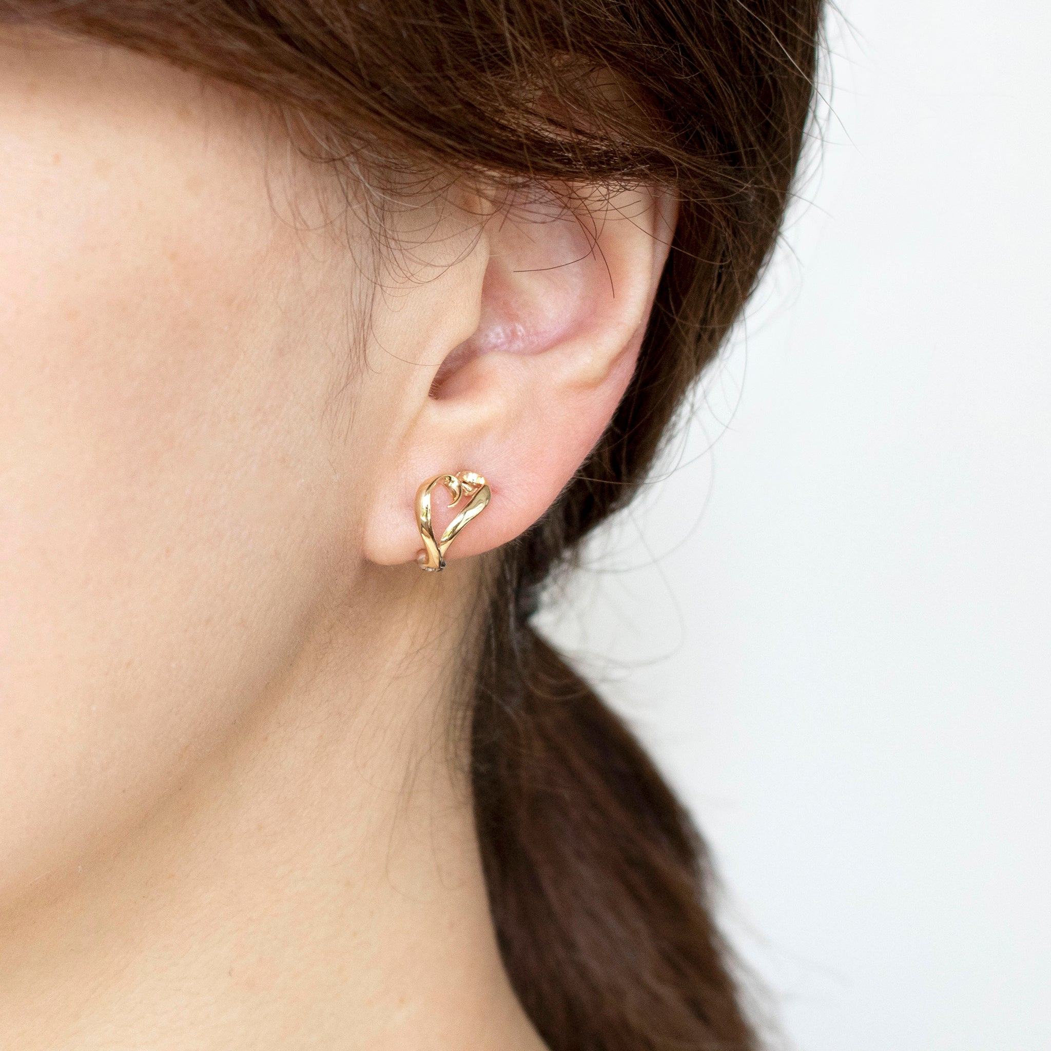 K10イヤリング(ピアリング/リバーシブル/コンビカラー)《25C70126》