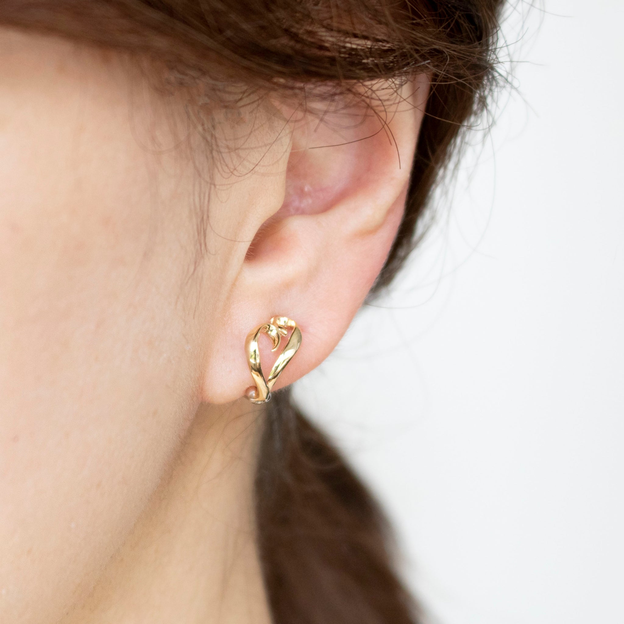 K10イヤリング(ピアリング/リバーシブル/コンビカラー)《25C70126》