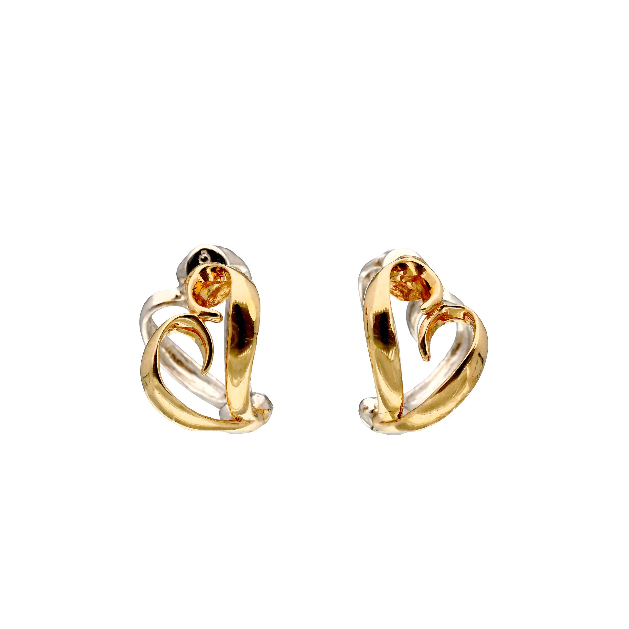 K10イヤリング(ピアリング/リバーシブル/コンビカラー)《25C70126》