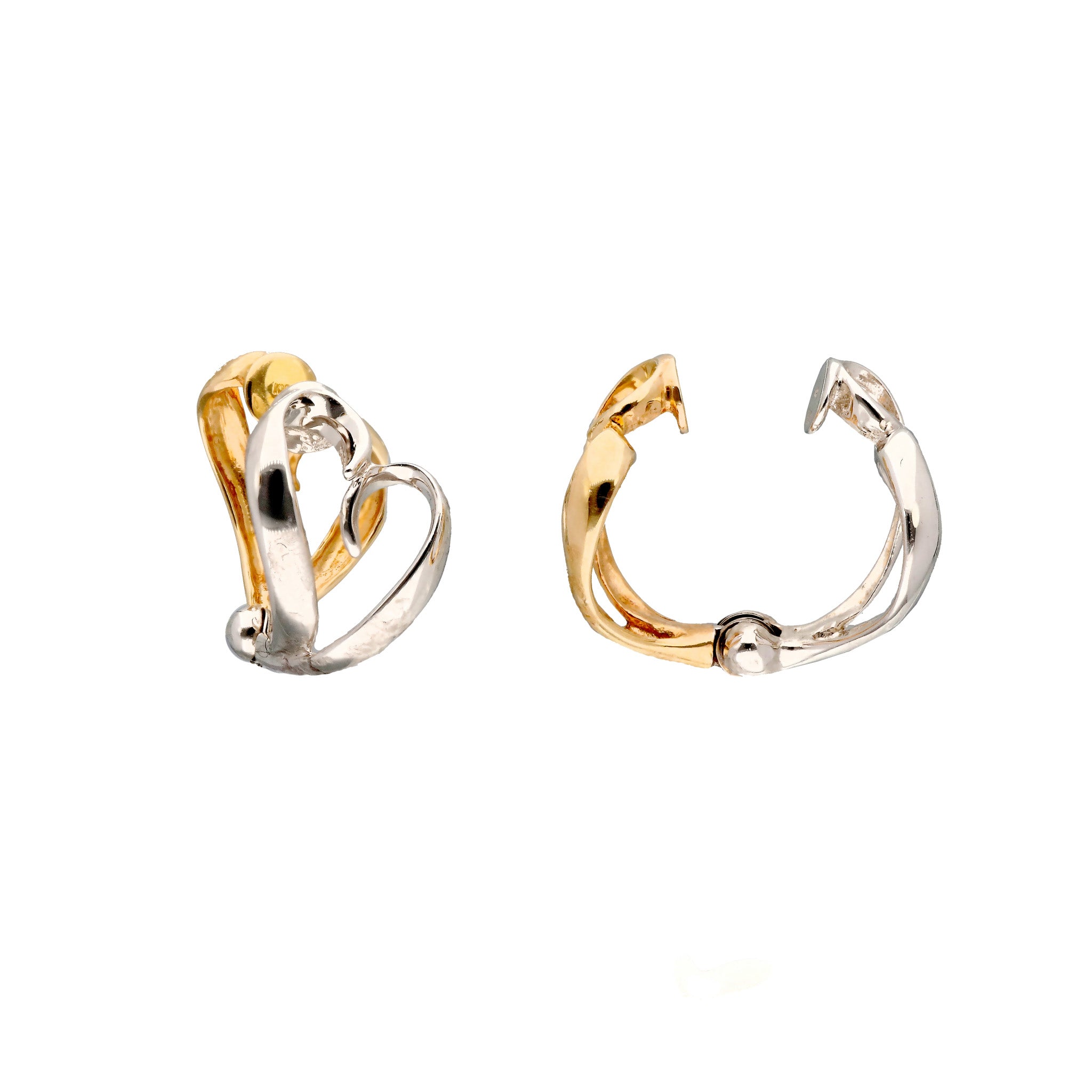 K10イヤリング(ピアリング/リバーシブル/コンビカラー)《25C70126》