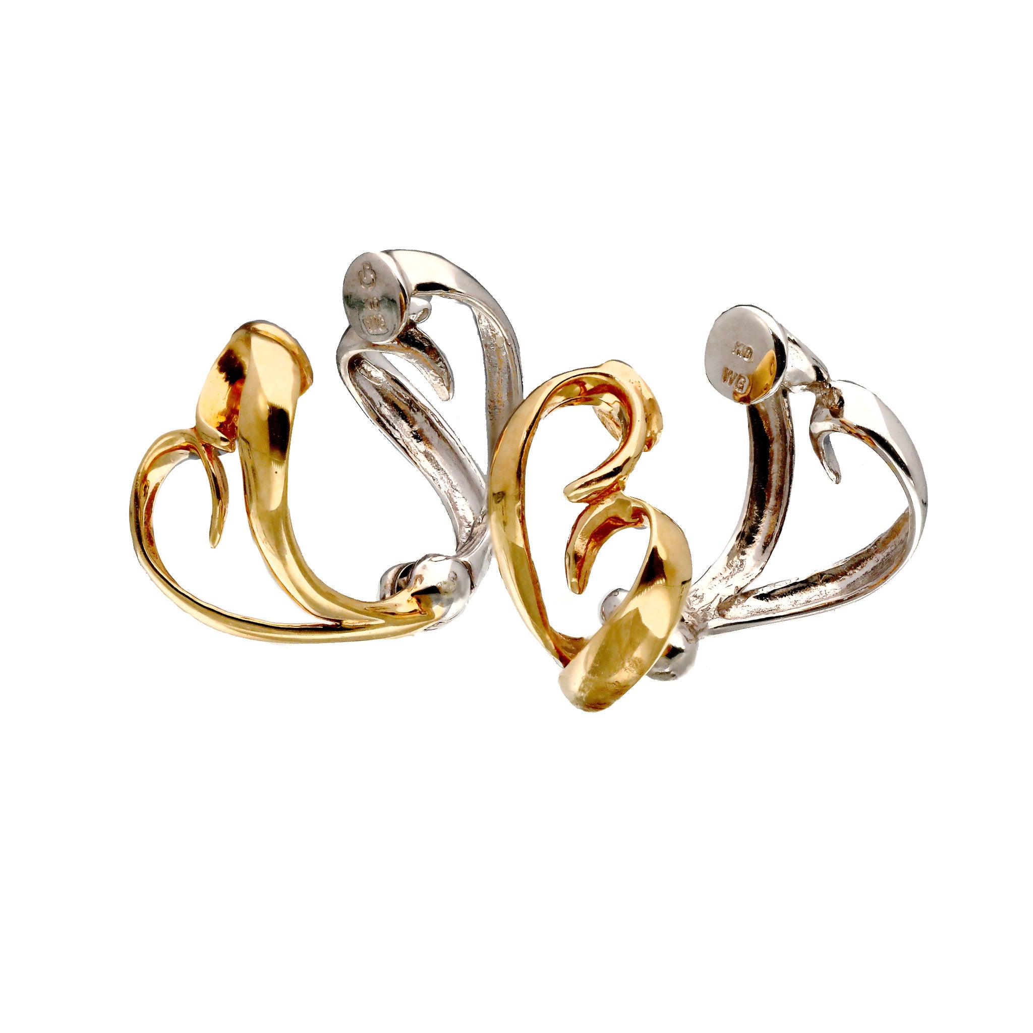 K10イヤリング(ピアリング/リバーシブル/コンビカラー)《25C70126》